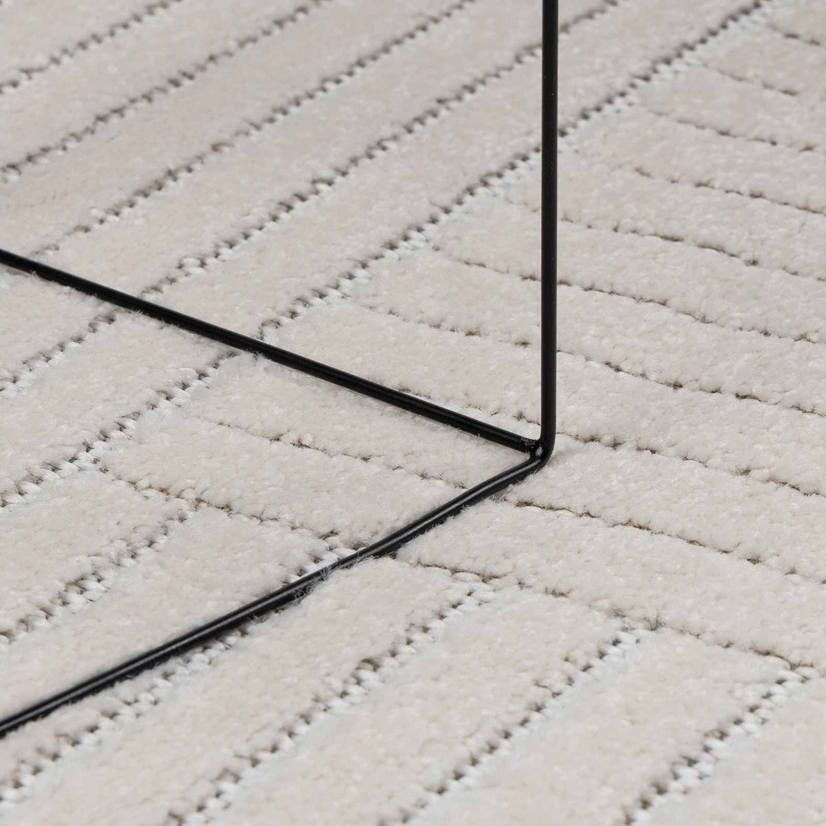 Indendørs og udendørs tæppe PALMERAS Creme 240 x 240 cm