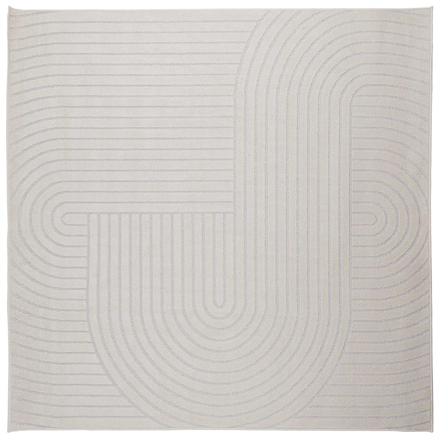 Indendørs og udendørs tæppe PALMERAS Creme 240 x 240 cm