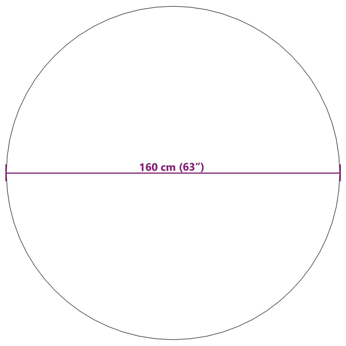 Indendørs og udendørs tæppe PALMERAS Creme Ø 160 CM Polyester
