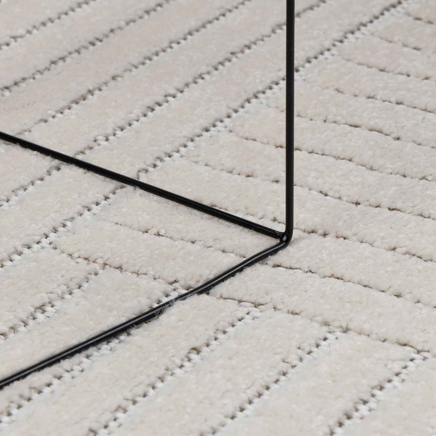 Indendørs og udendørs tæppe PALMERAS Creme Ø 200 CM Polyester