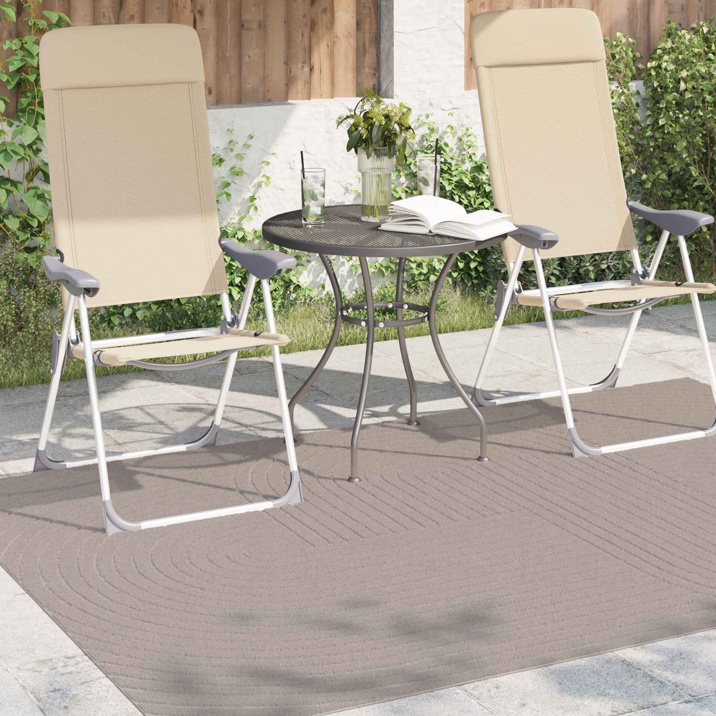 Indendørs og udendørs tæppe PALMERAS Beige 230 x 160 cm