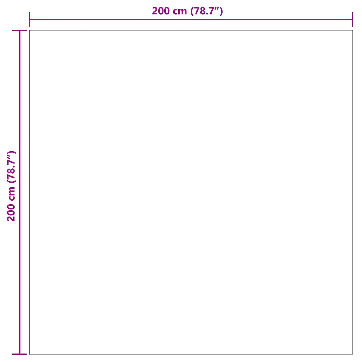 Indendørs og udendørs tæppe PALMERAS Beige 200 x 200 cm