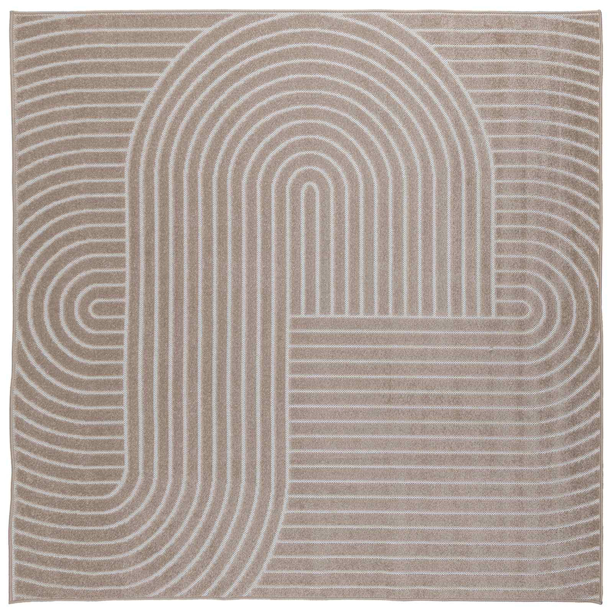 Indendørs og udendørs tæppe PALMERAS Beige 200 x 200 cm