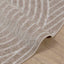 Indendørs og udendørs tæppe PALMERAS Beige Ø 120 CM Polyester
