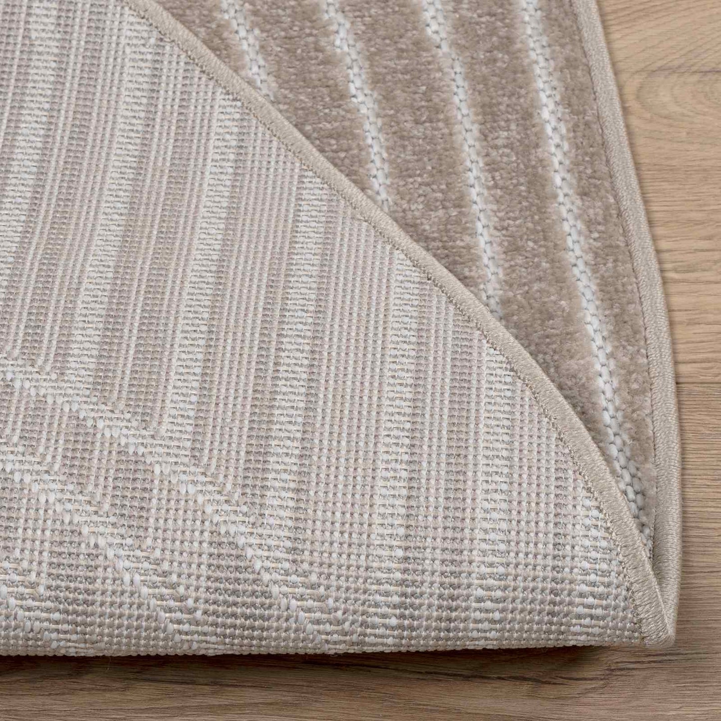 Indendørs og udendørs tæppe PALMERAS Beige Ø 200 CM Polyester