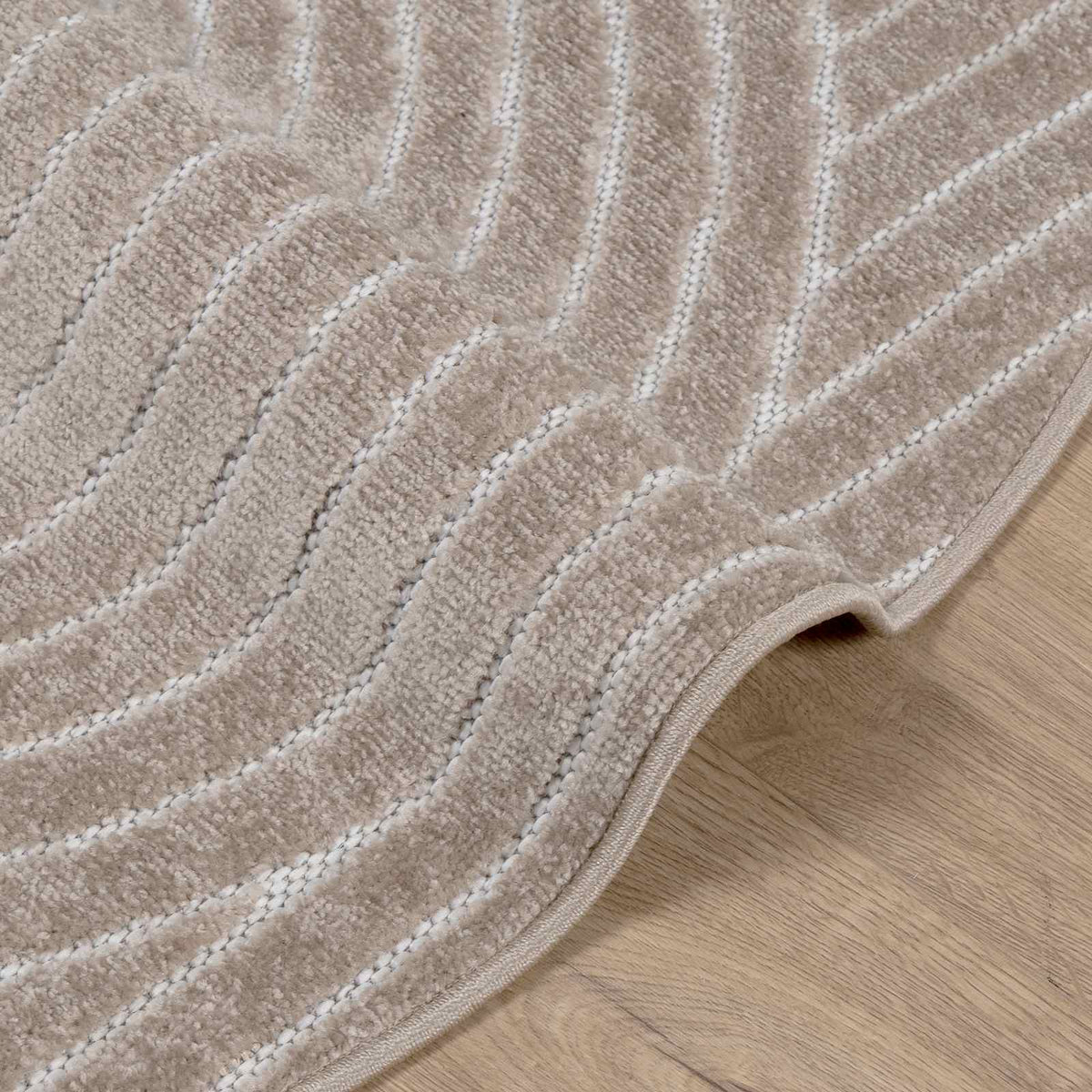 Indendørs og udendørs tæppe PALMERAS Beige Ø 200 CM Polyester