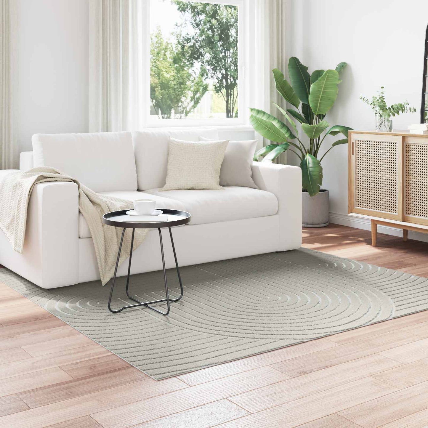 Indendørs og udendørs tæppe PALMERAS Grøn 200 x 200 cm