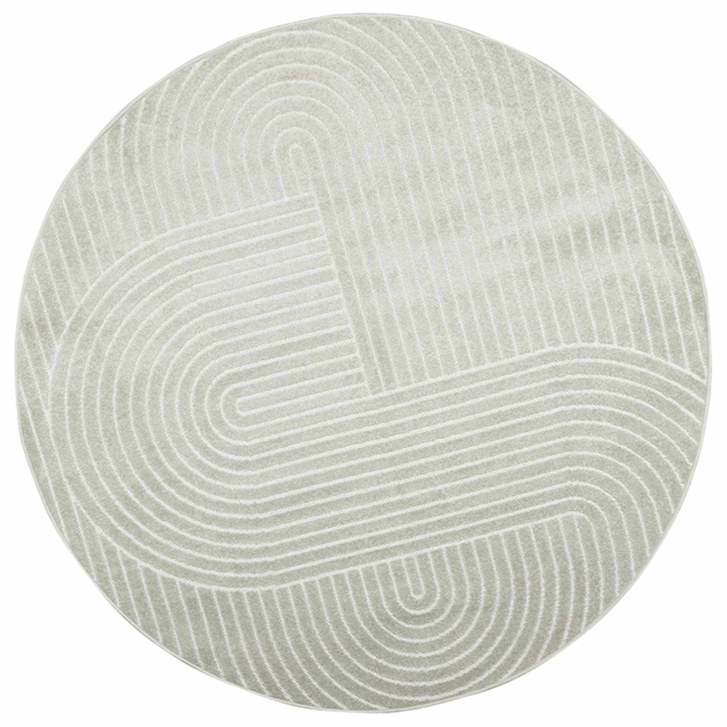Indendørs og udendørs tæppe PALMERAS Grøn Ø 120 CM Polyester