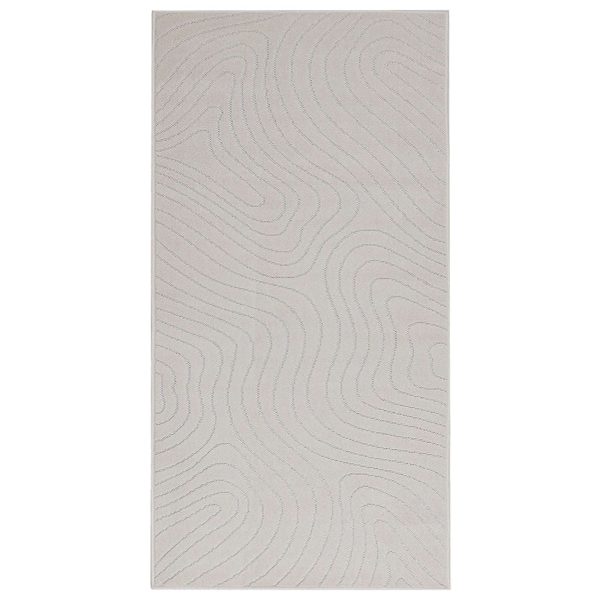 Indendørs og udendørs tæppe PALMERAS Creme 150 x 80 cm