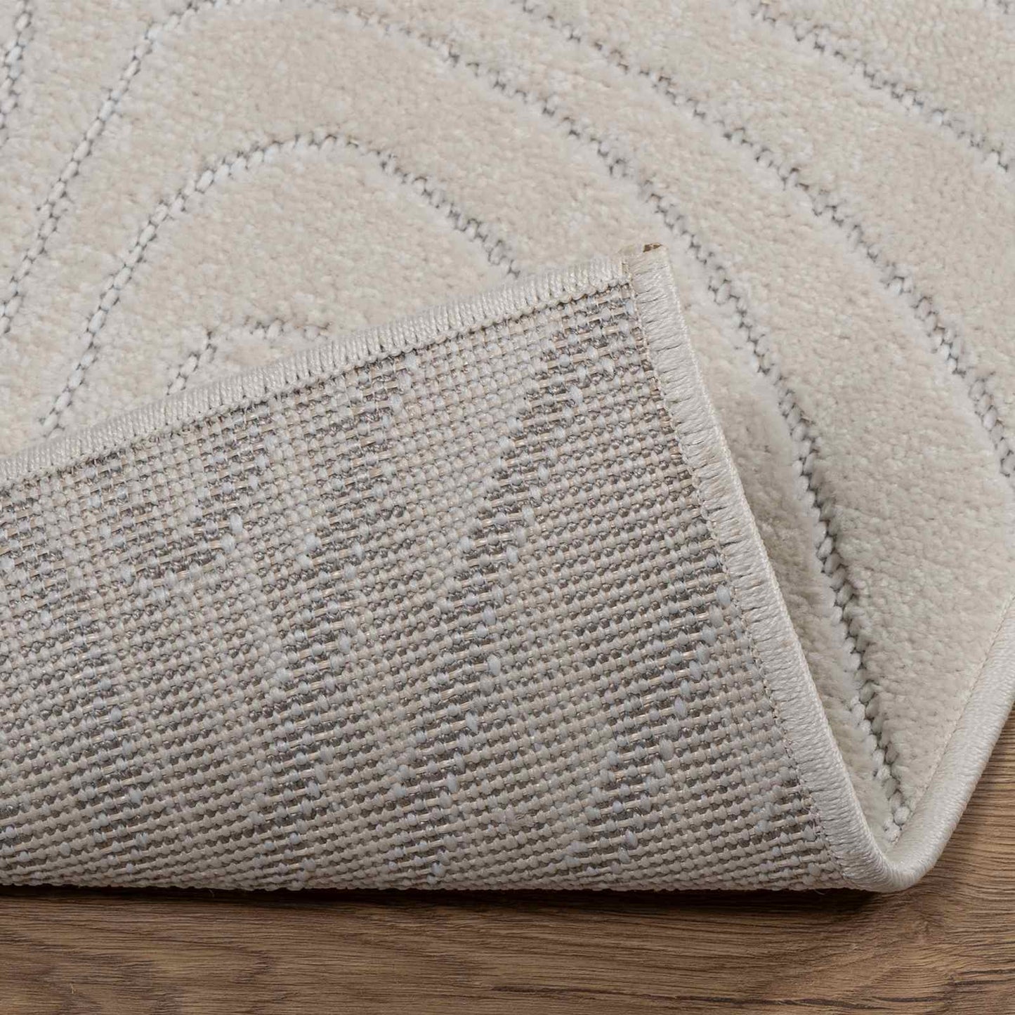 Indendørs og udendørs tæppe PALMERAS Creme 200 x 80 cm