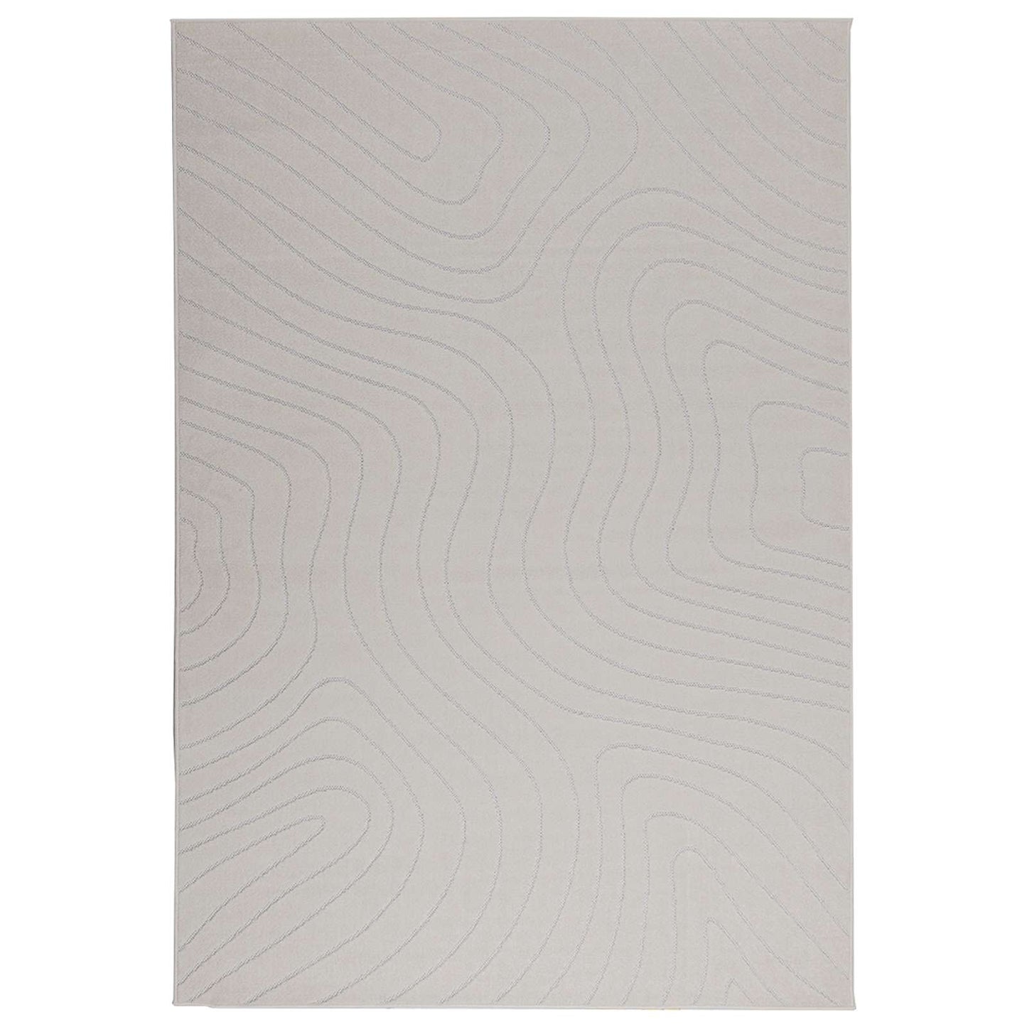 Indendørs og udendørs tæppe PALMERAS Creme 170 x 120 cm
