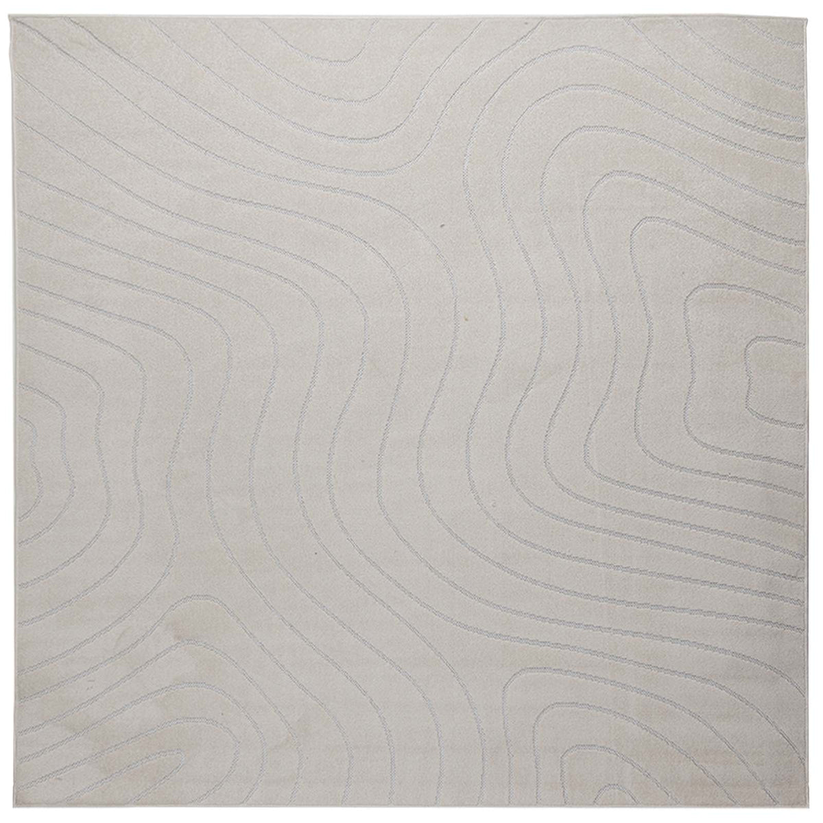 Indendørs og udendørs tæppe PALMERAS Creme 120 x 120 cm
