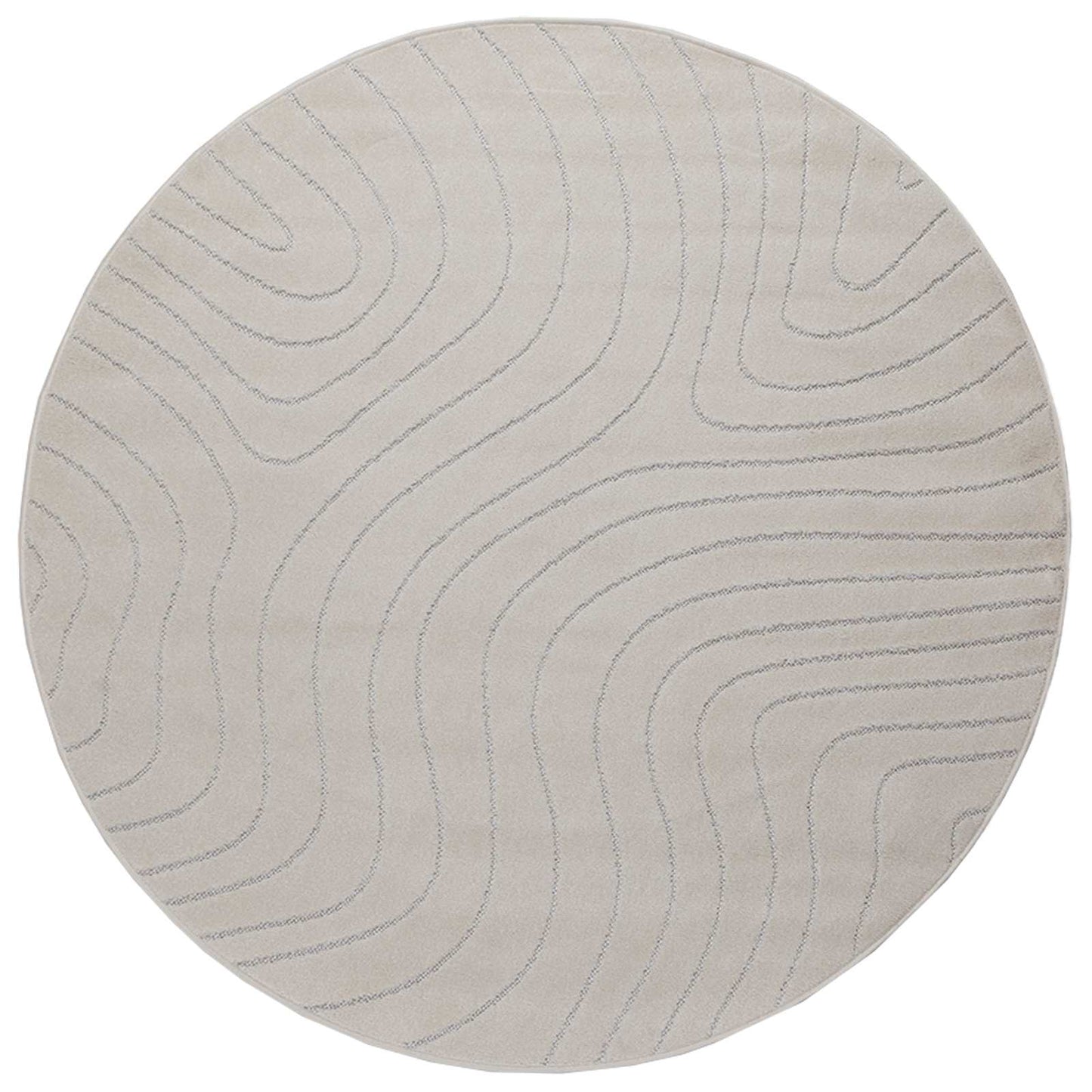 Indendørs og udendørs tæppe PALMERAS Creme Ø 160 CM Polyester