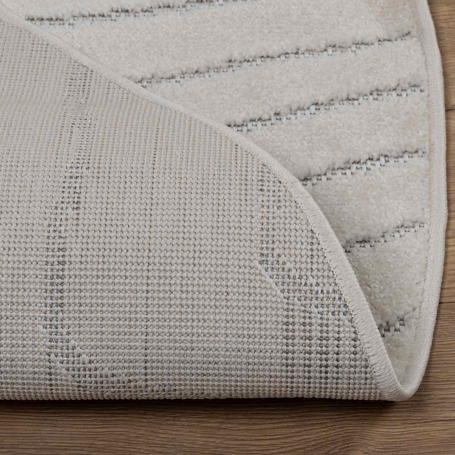 Indendørs og udendørs tæppe PALMERAS Creme Ø 200 CM Polyester