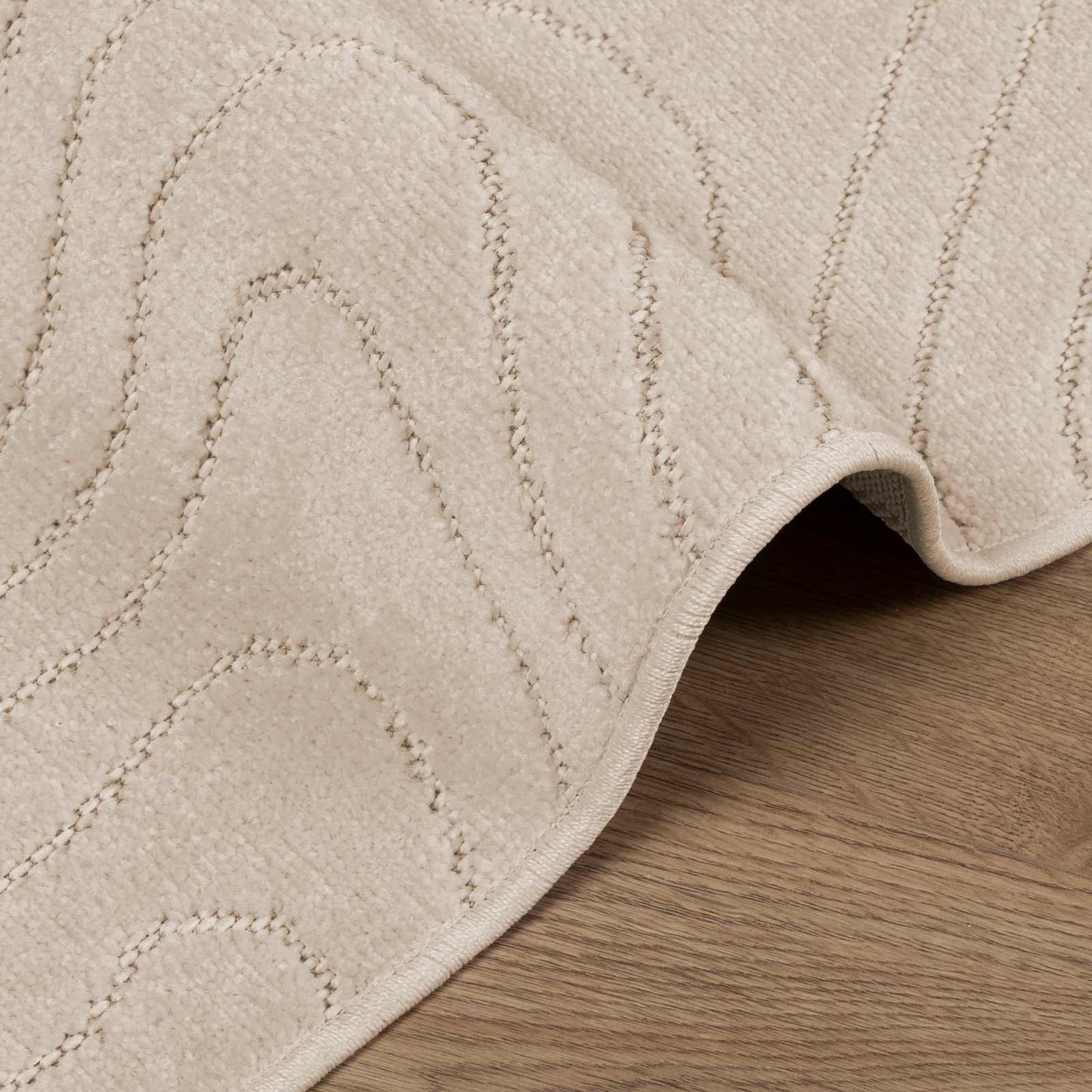 Indendørs og udendørs tæppe PALMERAS Beige 120 x 170 cm