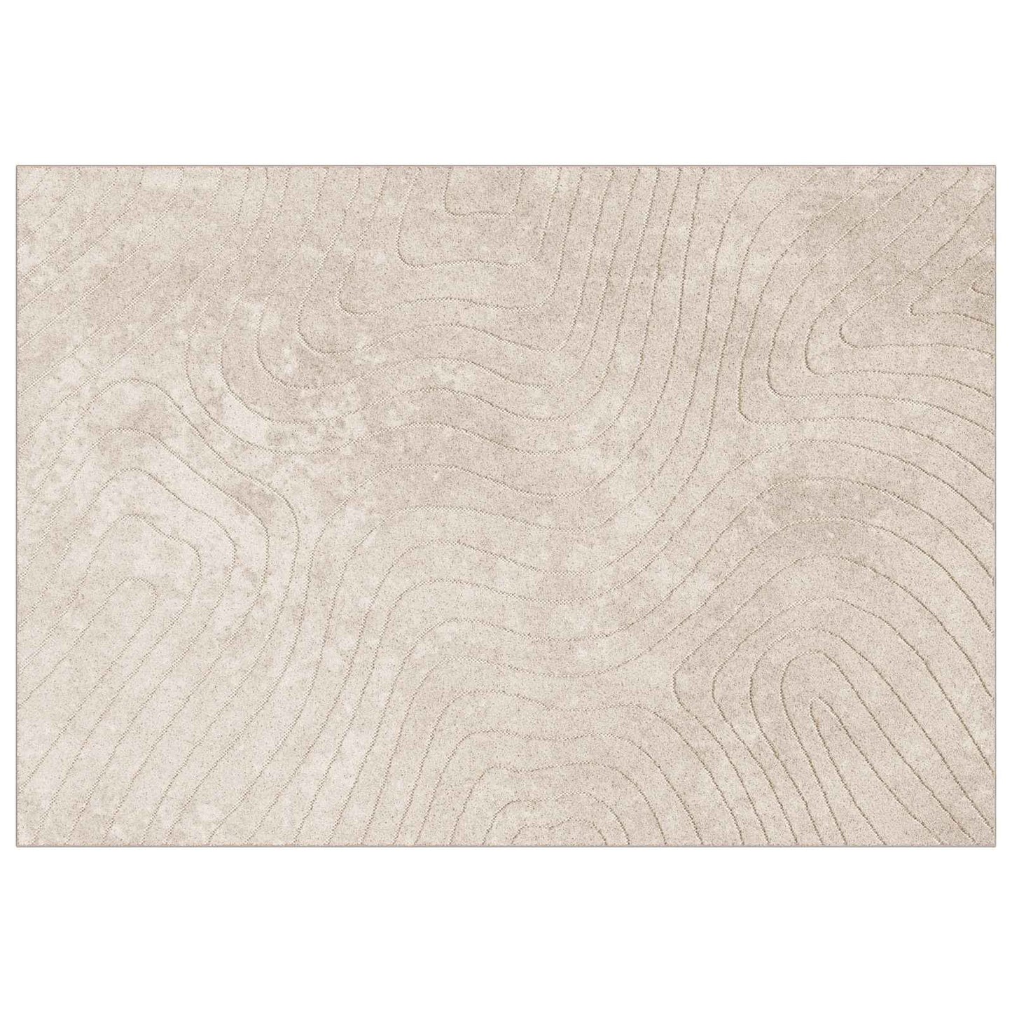 Indendørs og udendørs tæppe PALMERAS Beige 140 x 200 cm