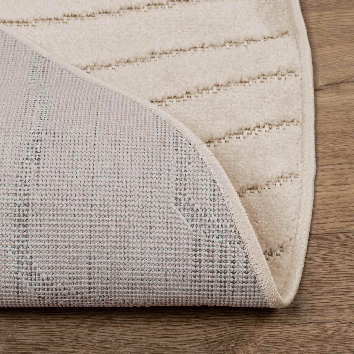 Indendørs og udendørs tæppe PALMERAS Beige Ø 120 CM Polyester