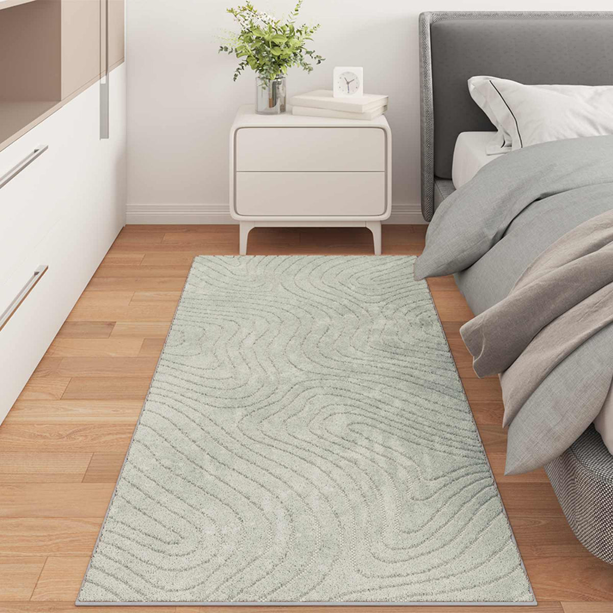 Indendørs og udendørs tæppe PALMERAS Grøn 80 x 200 cm Polyester