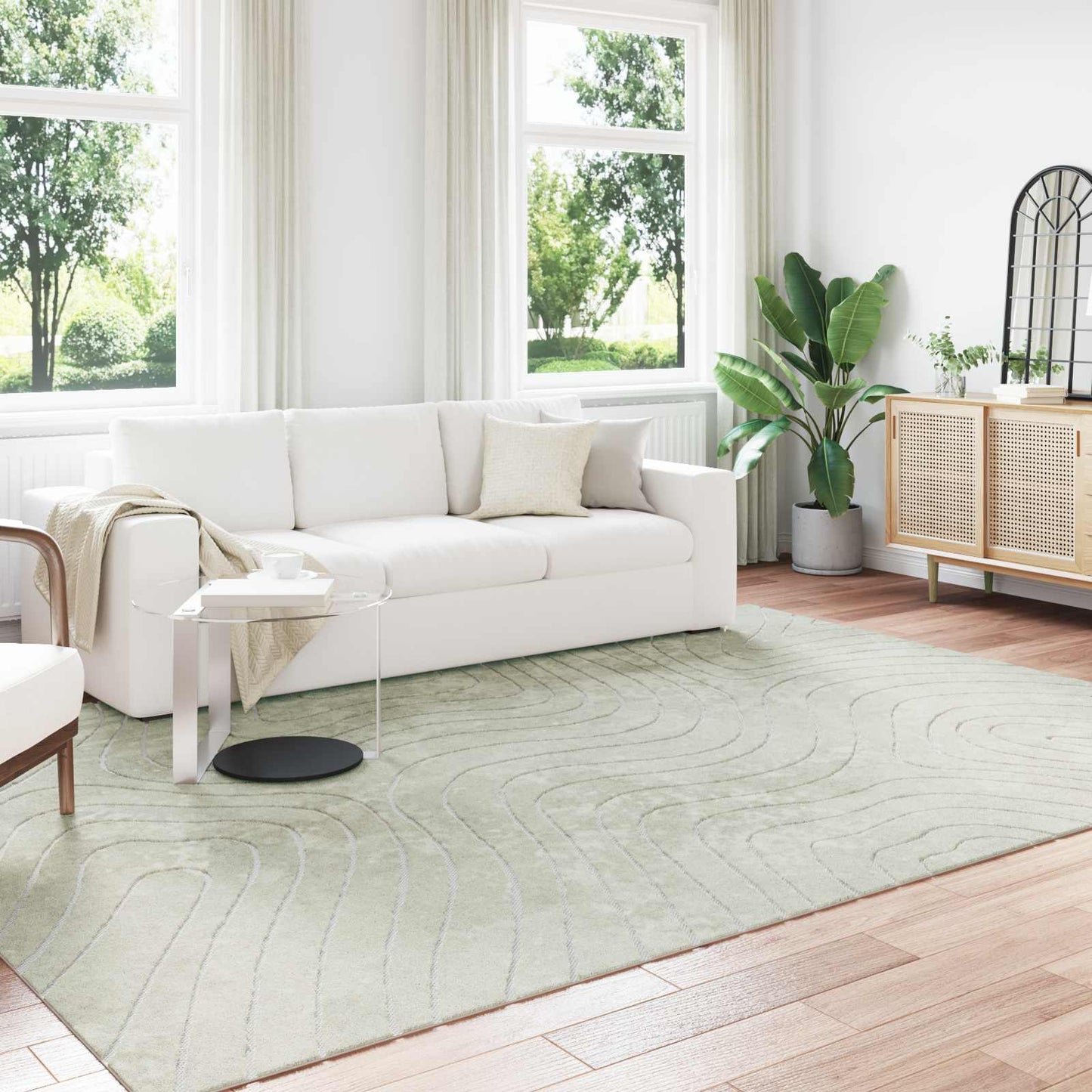Indendørs og udendørs tæppe PALMERAS Grøn 240 x 340 cm
