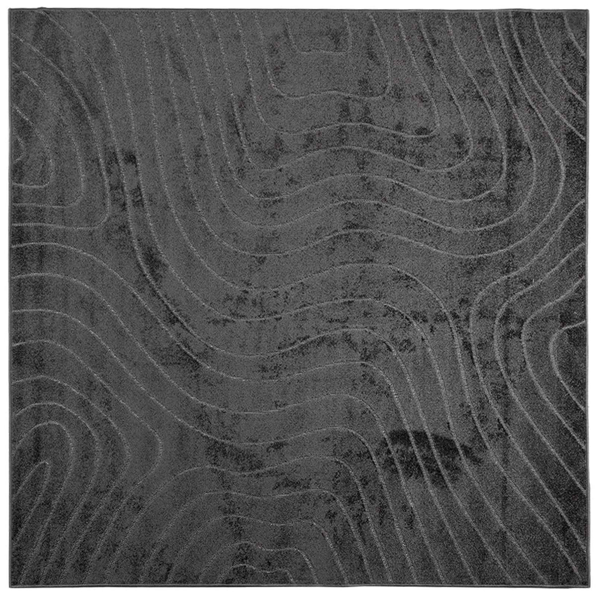 Indendørs og udendørs tæppe PALMERAS Antracit 200 x 200 cm