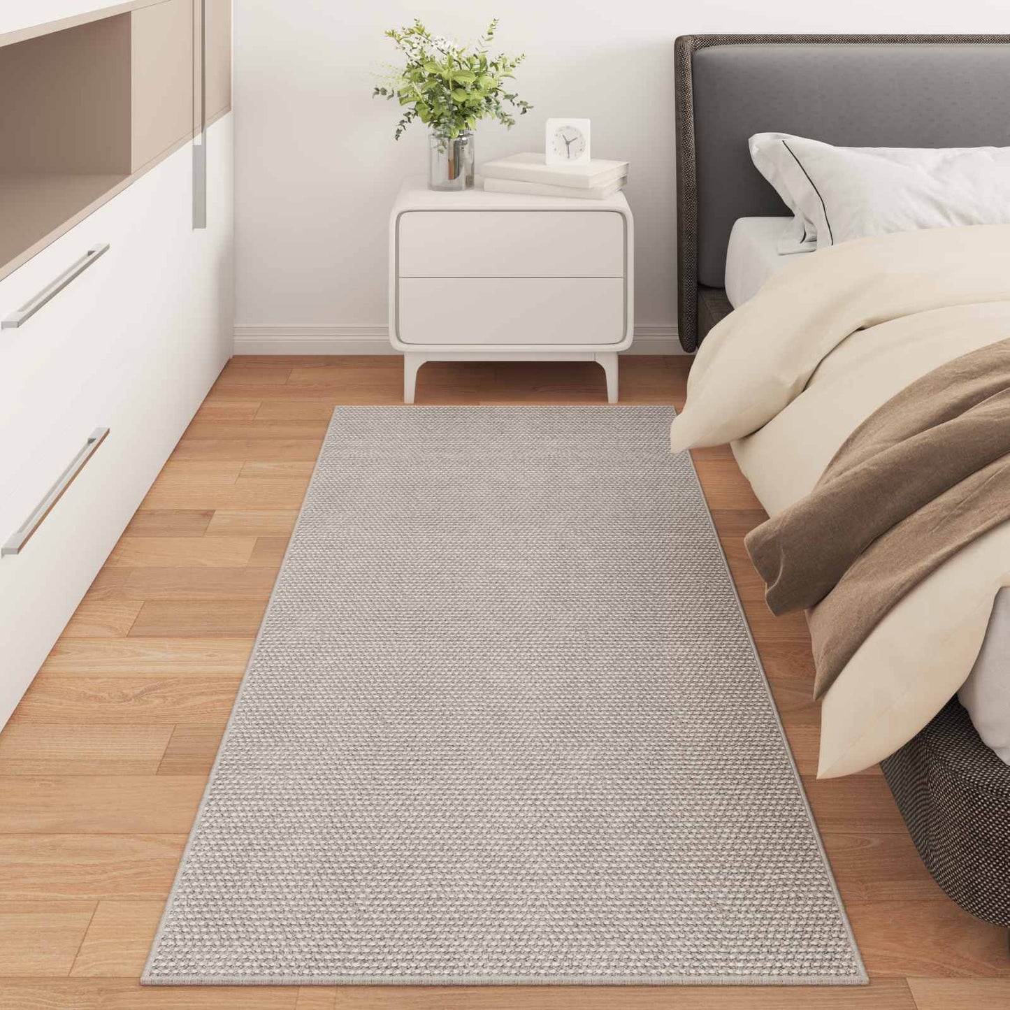 Indendørs tæppe LUGO Cremefarvet 200 x 80 cm Polyester