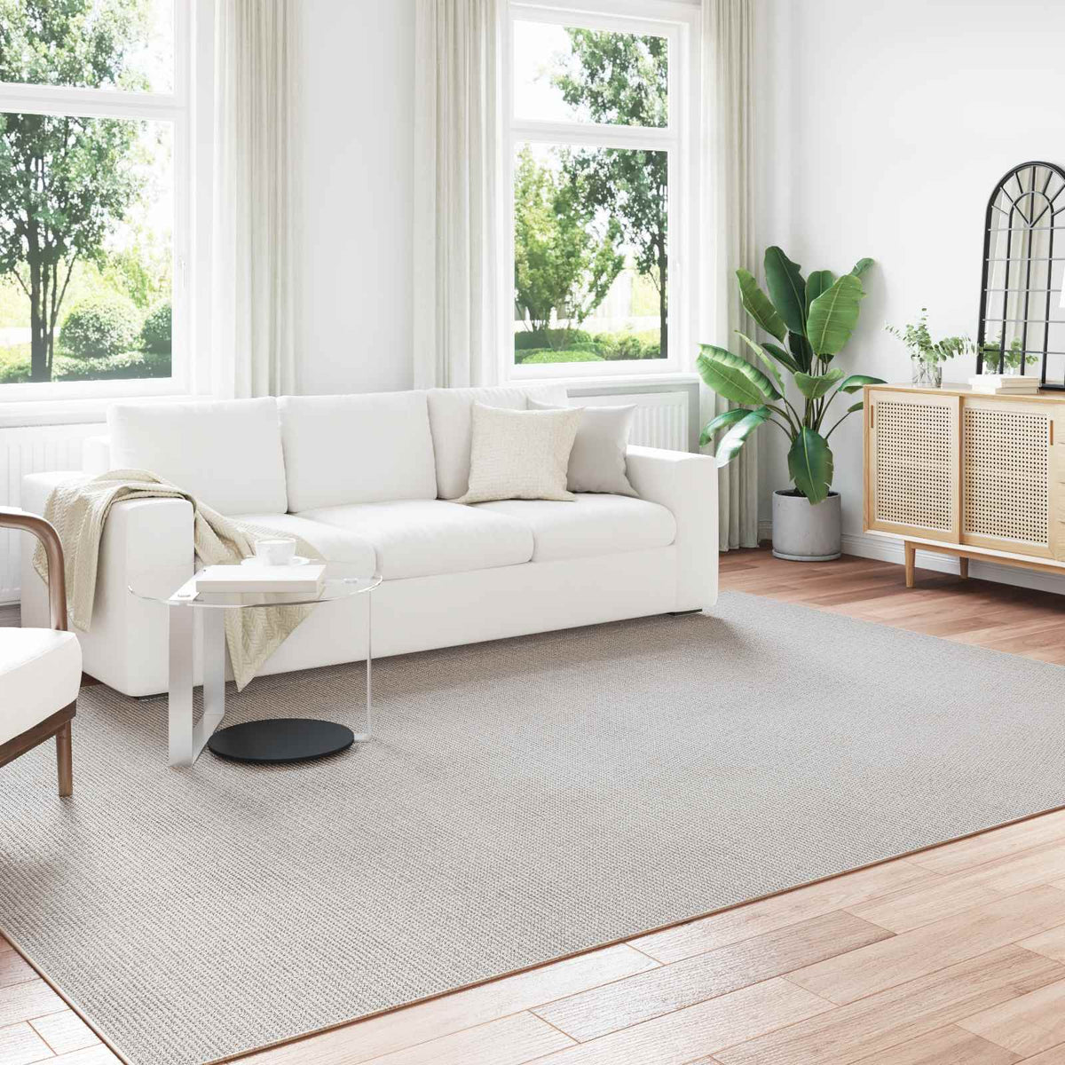 Indendørs tæppe LUGO Cremefarvet 340 x 240 cm Polyester