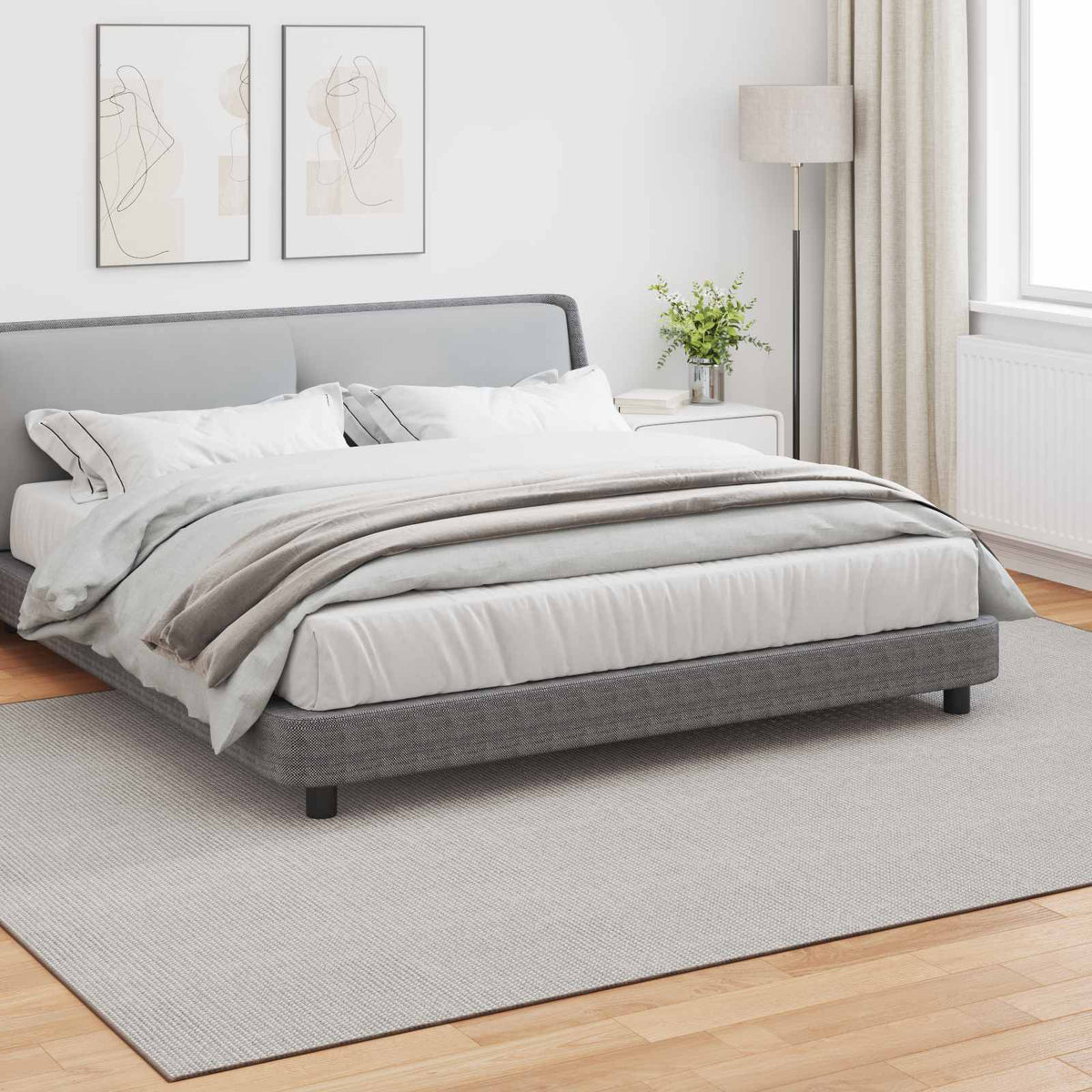 Indendørs tæppe LUGO Cremefarvet 340 x 240 cm Polyester