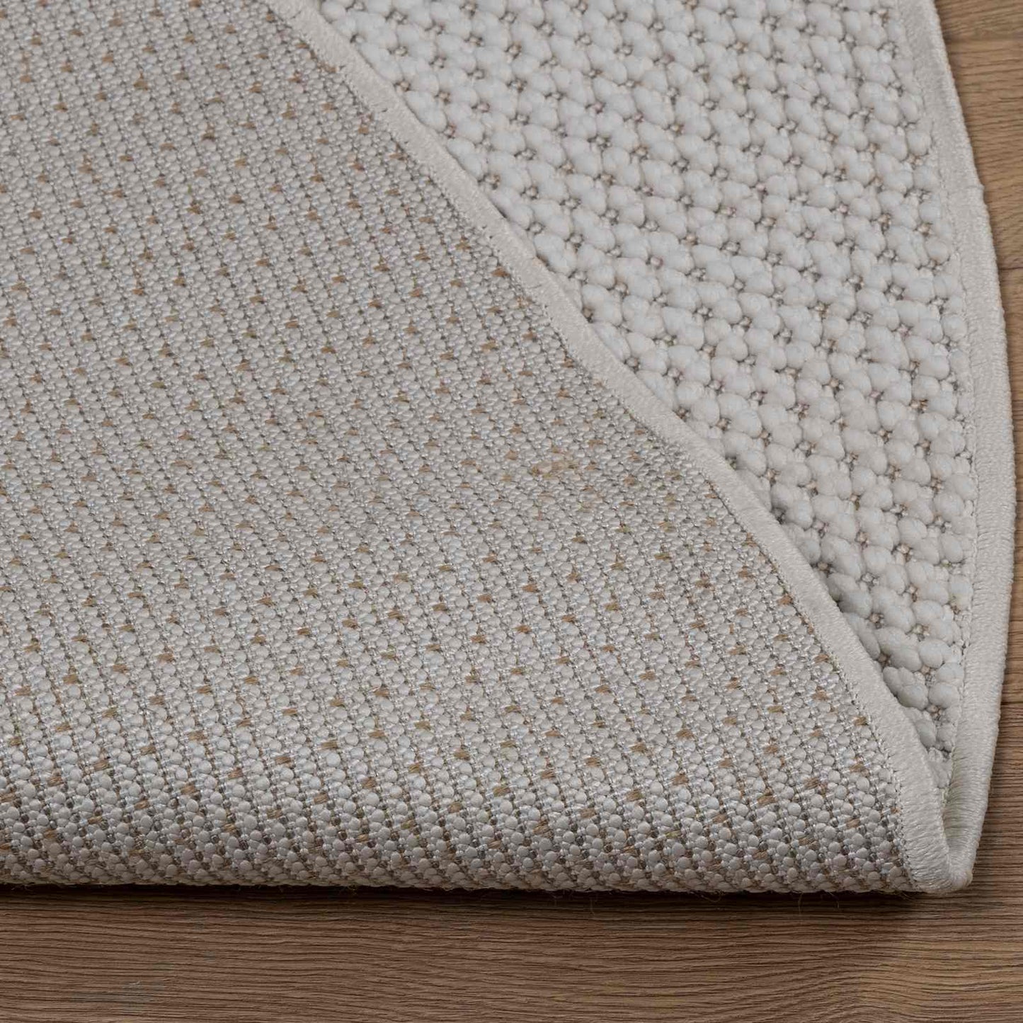 Indendørs tæppe LUGO Cremefarvet Ø 120 CM Polyester