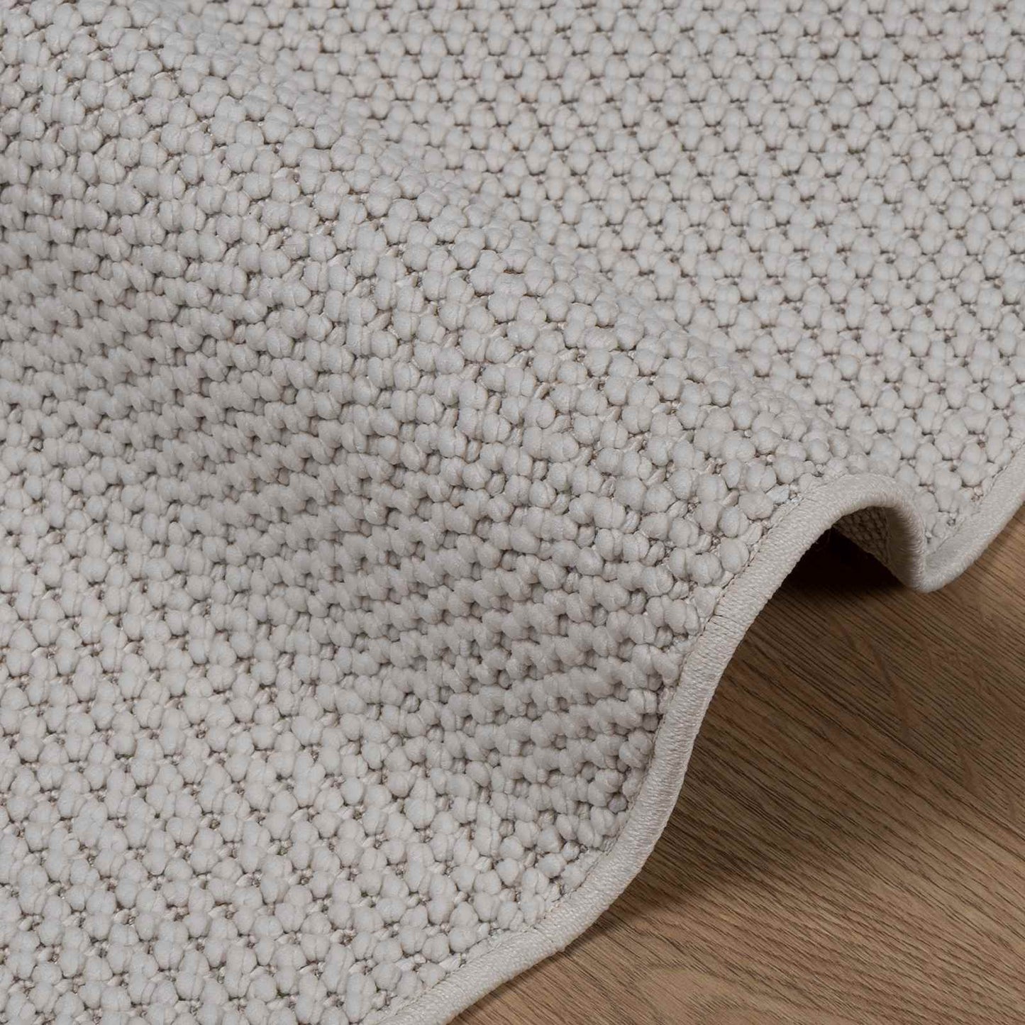 Indendørs tæppe LUGO Cremefarvet Ø 200 CM Polyester