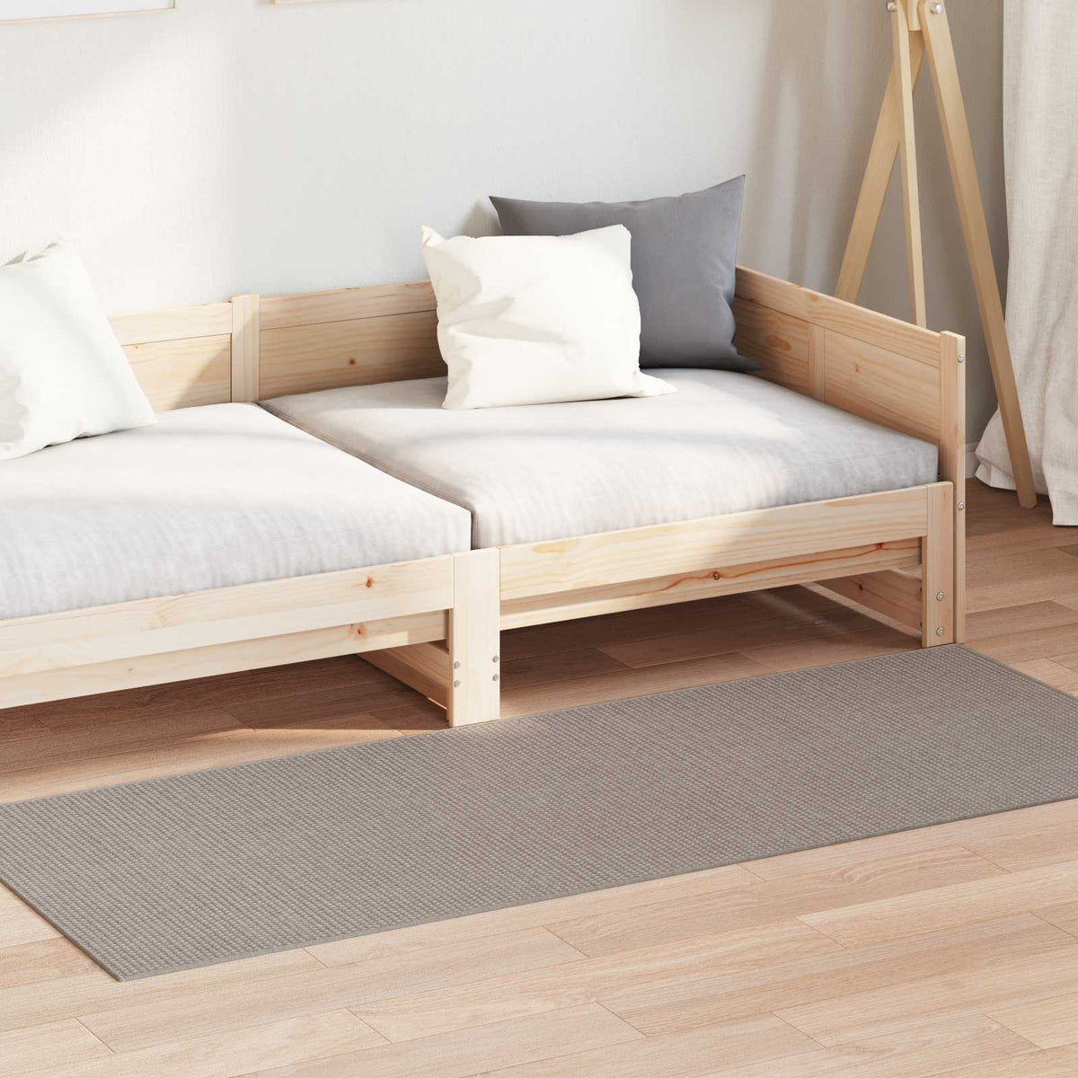 Indendørs tæppe LUGO Creme og Taupe 80 x 150 cm Polyester