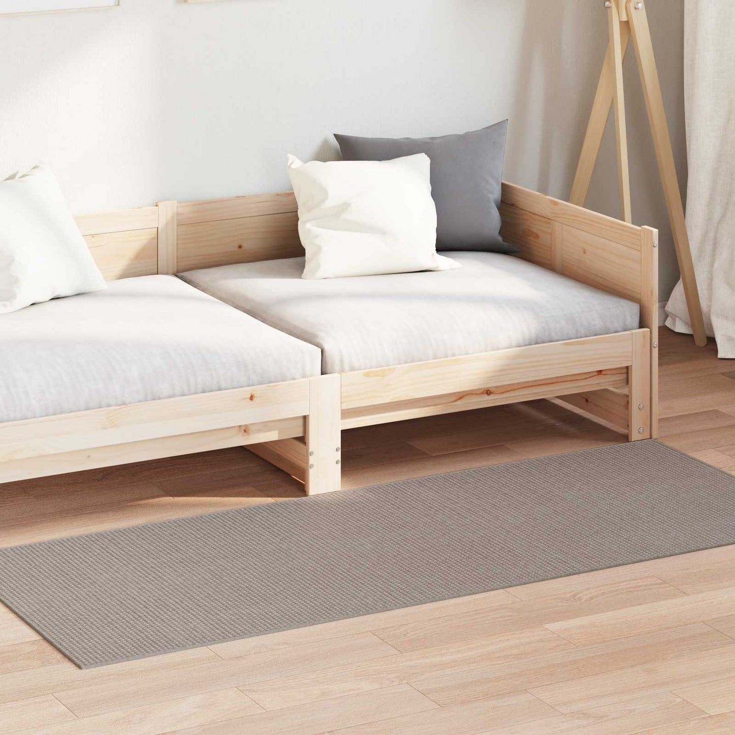 Indendørs tæppe LUGO Creme og Taupe 80 x 200 cm Polyester
