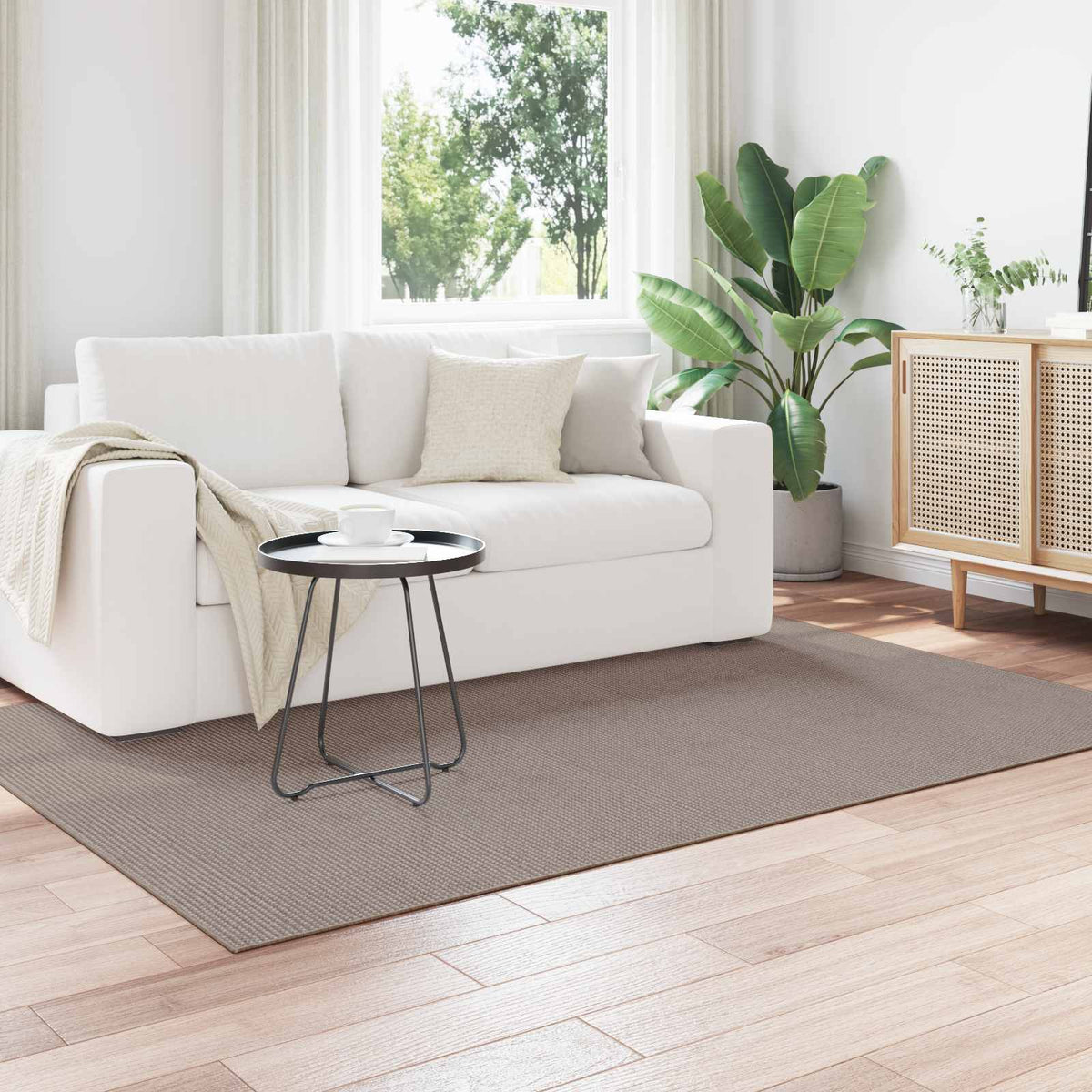 Indendørs tæppe LUGO Creme og Taupe 140 x 200 cm Polyester