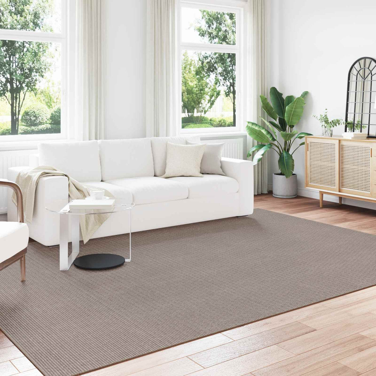 Indendørs tæppe LUGO Creme og Taupe 240 x 340 cm Polyester