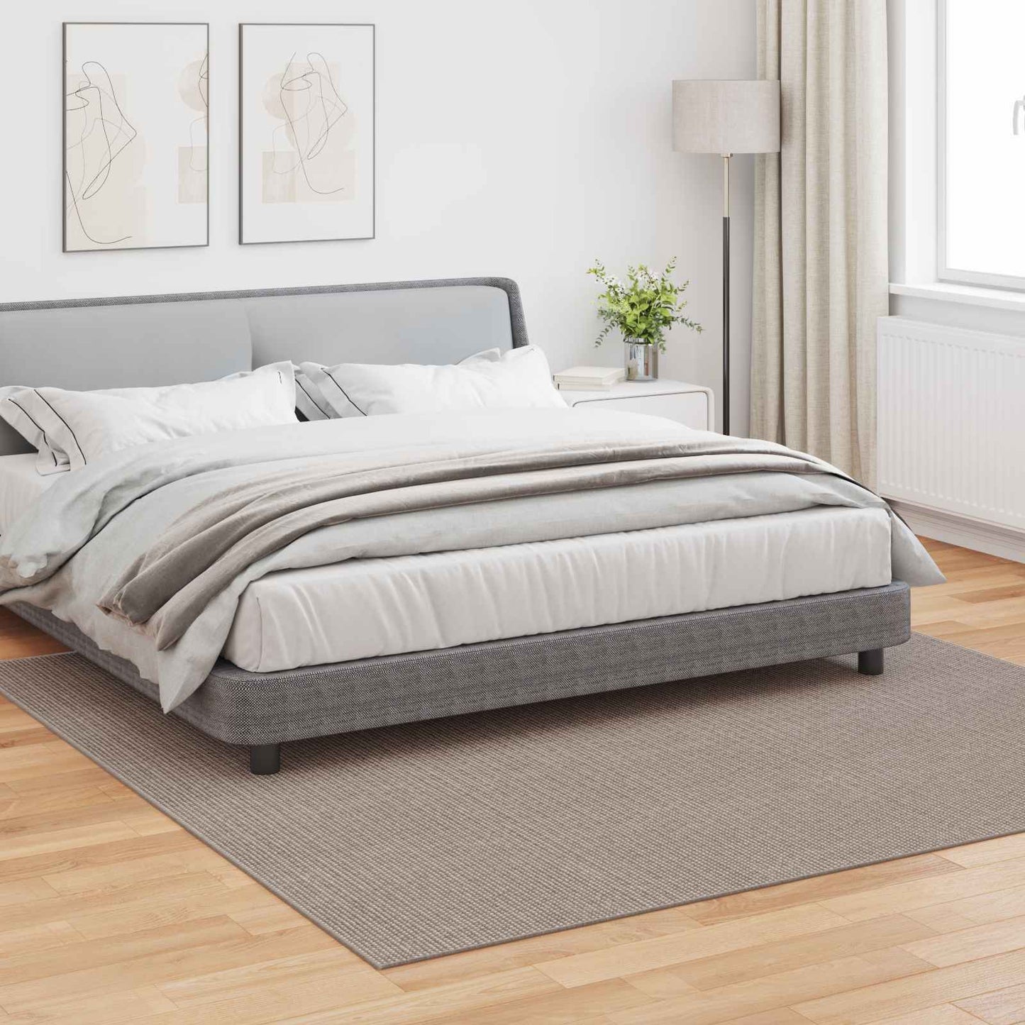 Indendørs tæppe LUGO Creme og Taupe 240 x 240 cm Polyester