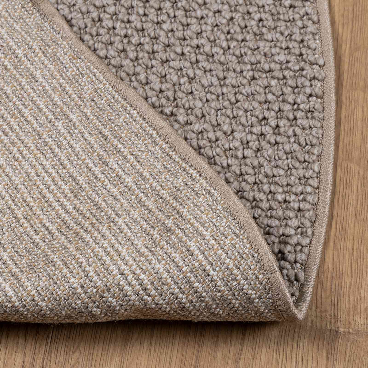 Indendørs tæppe LUGO Creme og Taupe Ø 160 cm Polyester