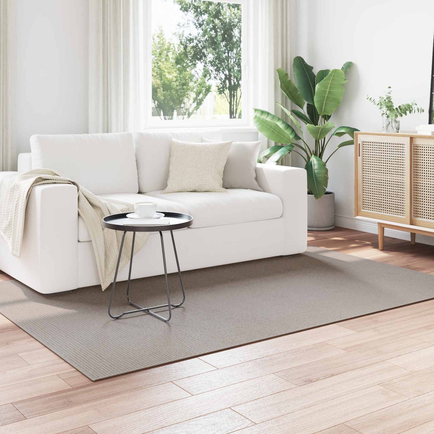 Indendørs tæppe LUGO Gråbrun 120 x 170 cm Polyester