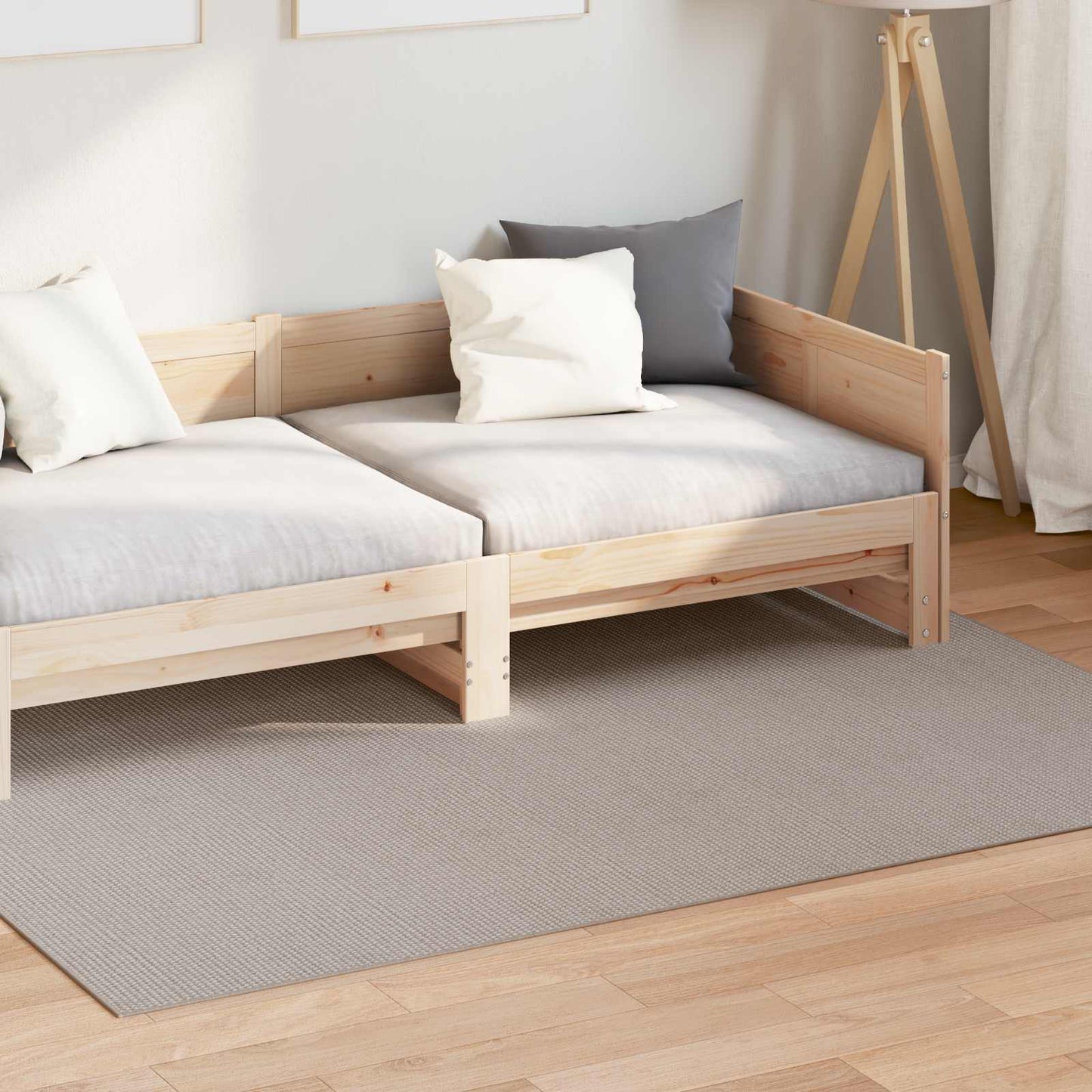 Indendørs tæppe LUGO Gråbrun 140 x 200 cm Polyester