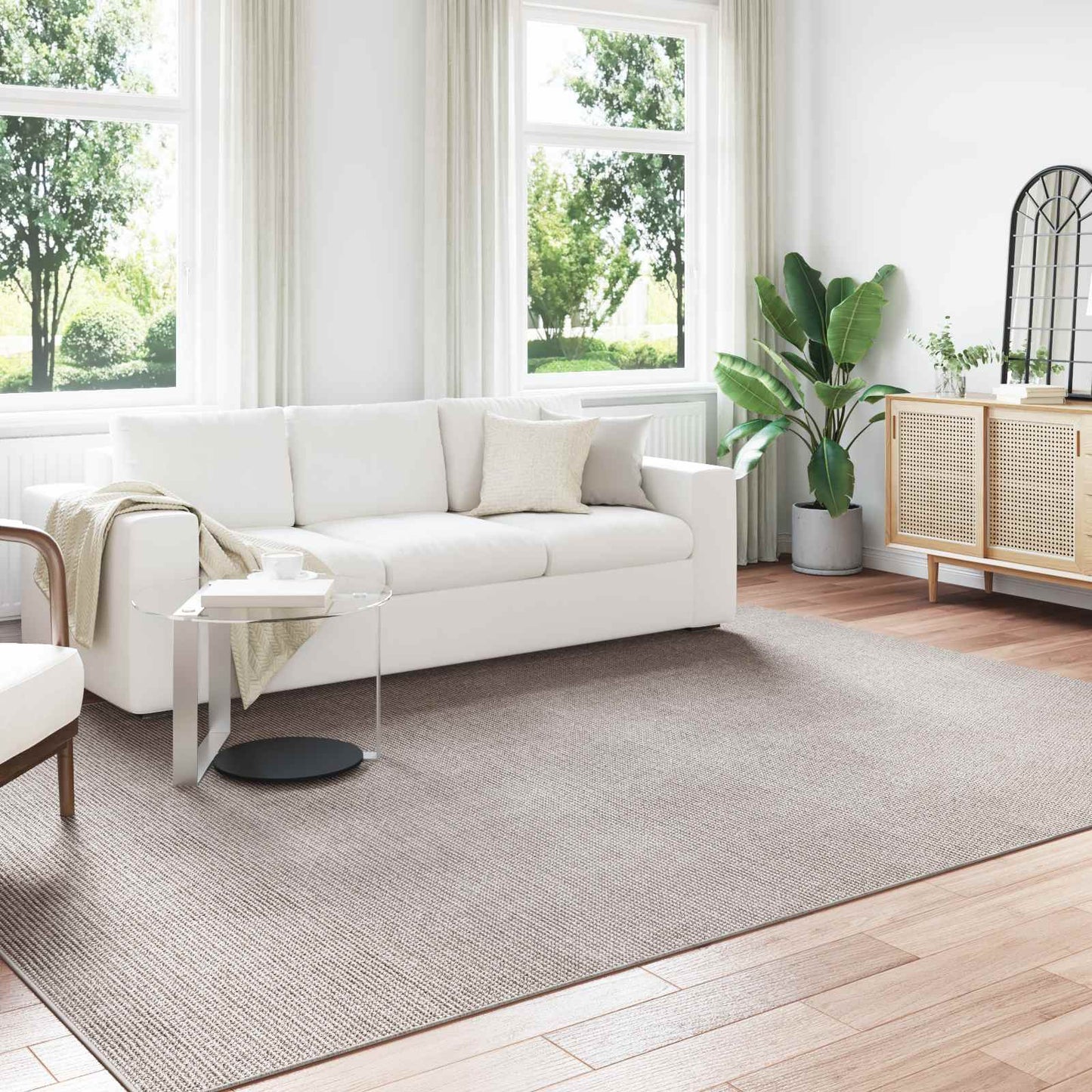 Indendørs tæppe LUGO Gråbrun 200 x 280 cm Polyester