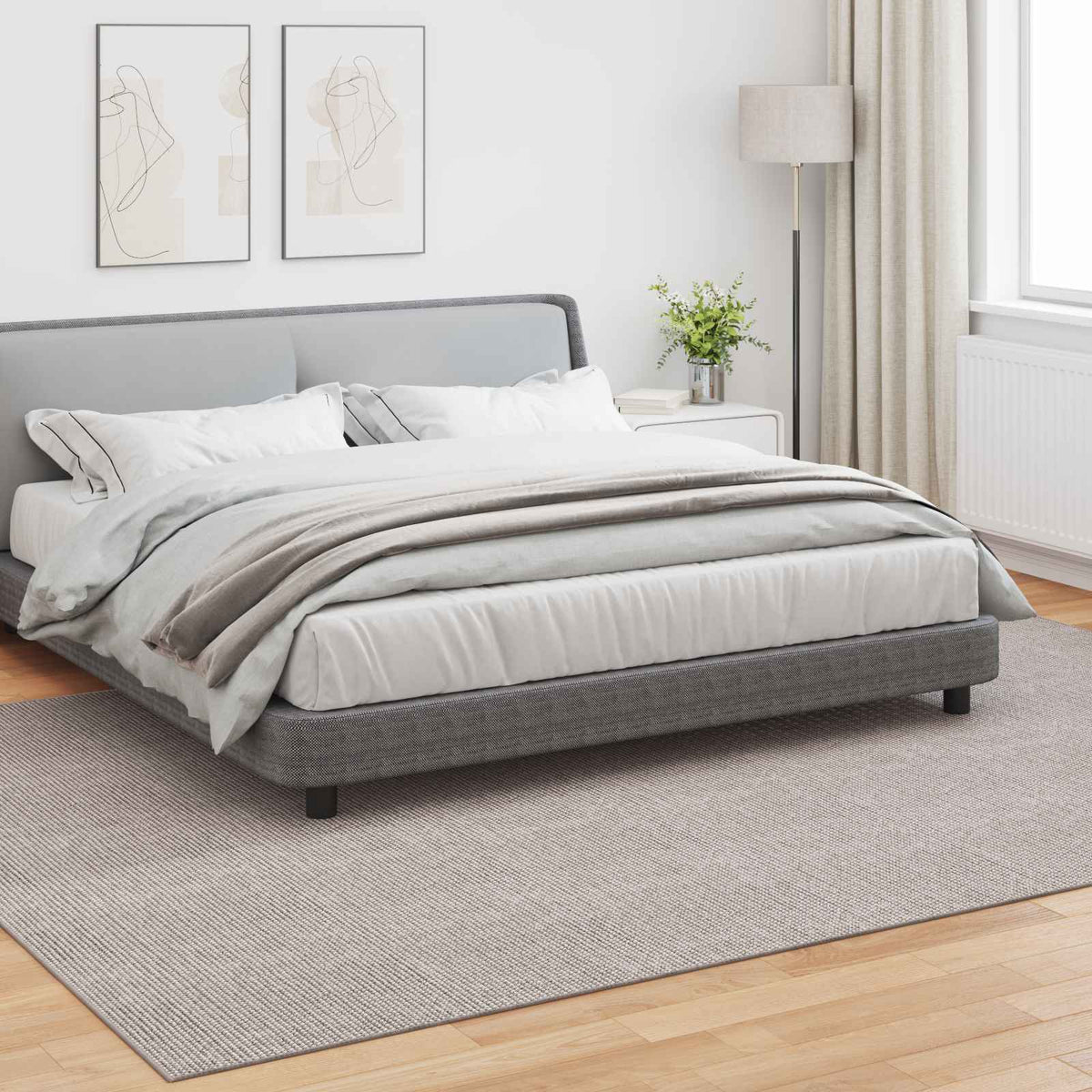 Indendørs tæppe LUGO Gråbrun 240 x 340 cm Polyester