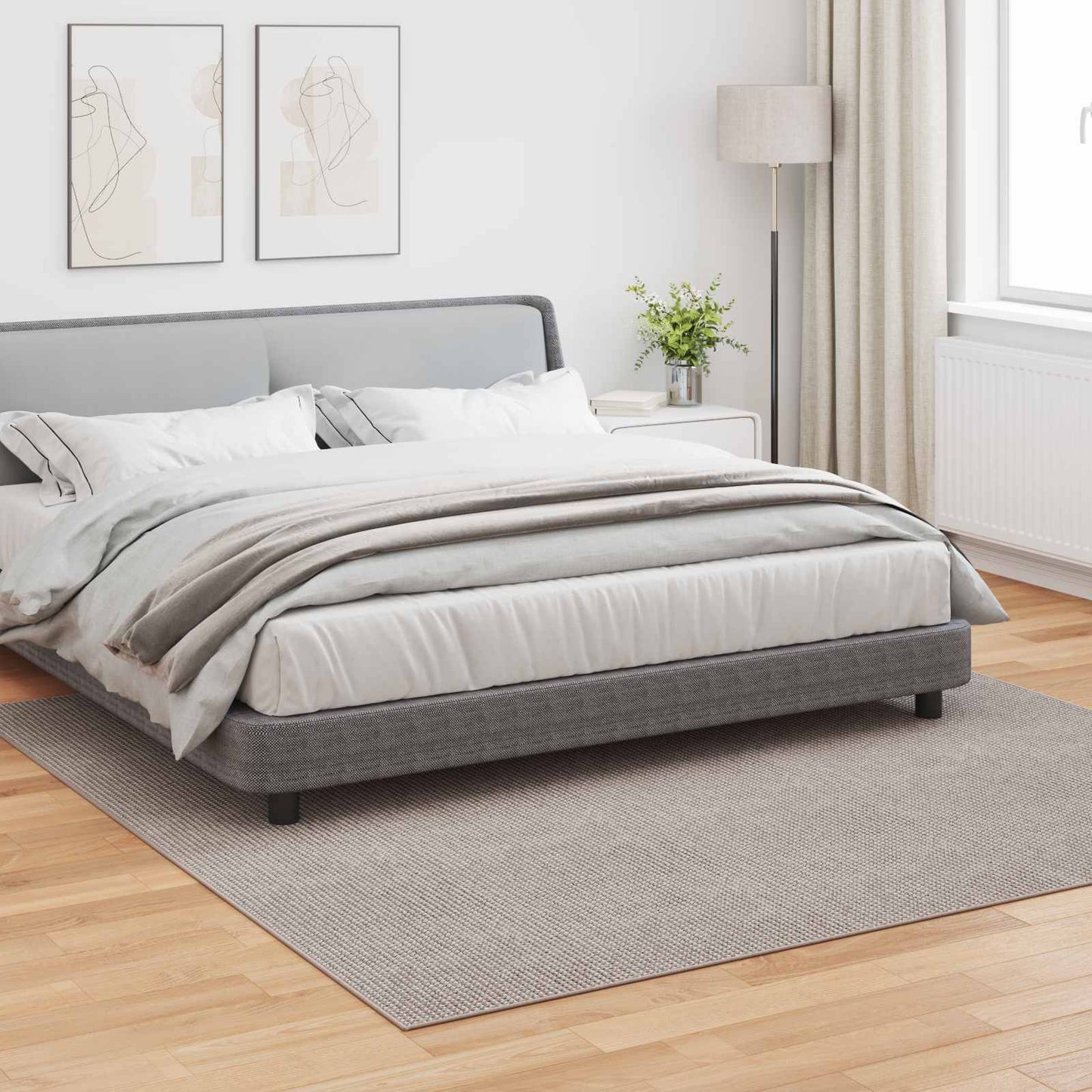 Indendørs tæppe LUGO Gråbrun 240 x 240 cm Polyester