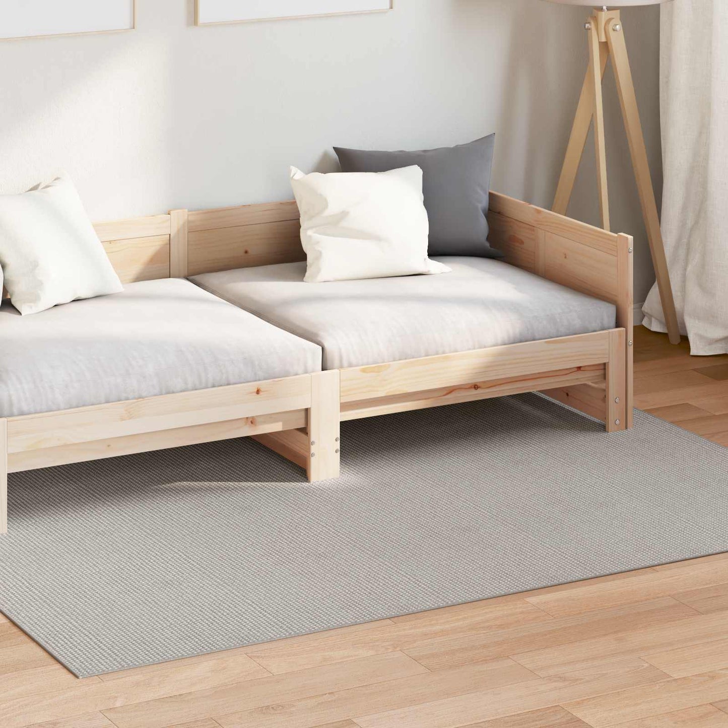 Indendørs tæppe LUGO Creme og grå 120 x 170 cm Polyester