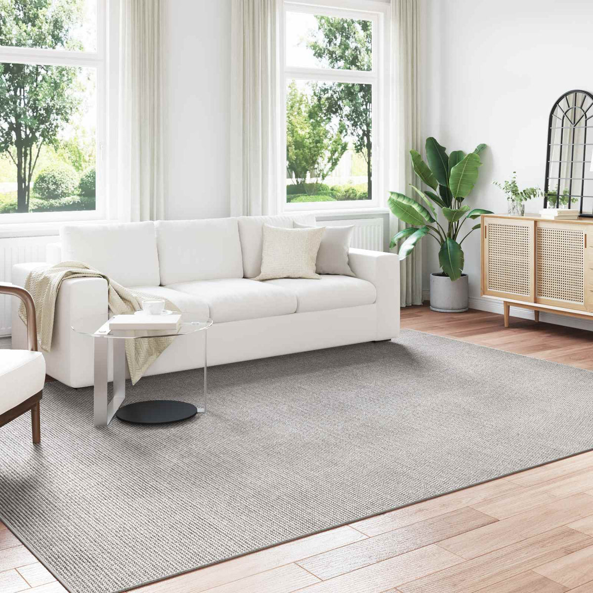 Indendørs tæppe LUGO Creme og grå 240 x 340 cm Polyester