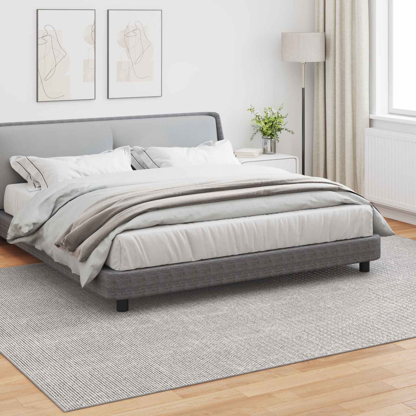 Indendørs tæppe LUGO Creme og grå 240 x 340 cm Polyester