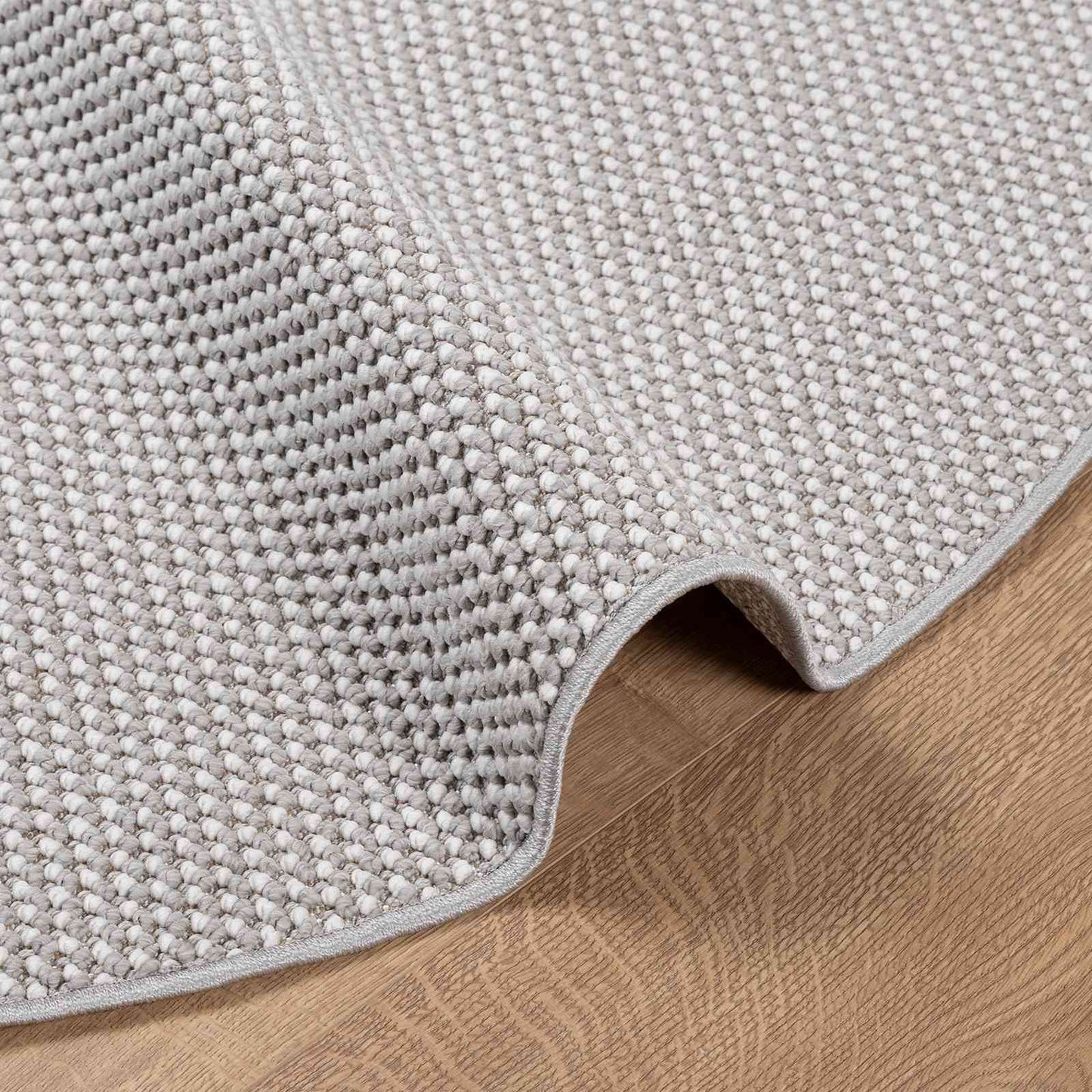 Indendørs tæppe LUGO Creme og grå Ø 120 CM Polyester