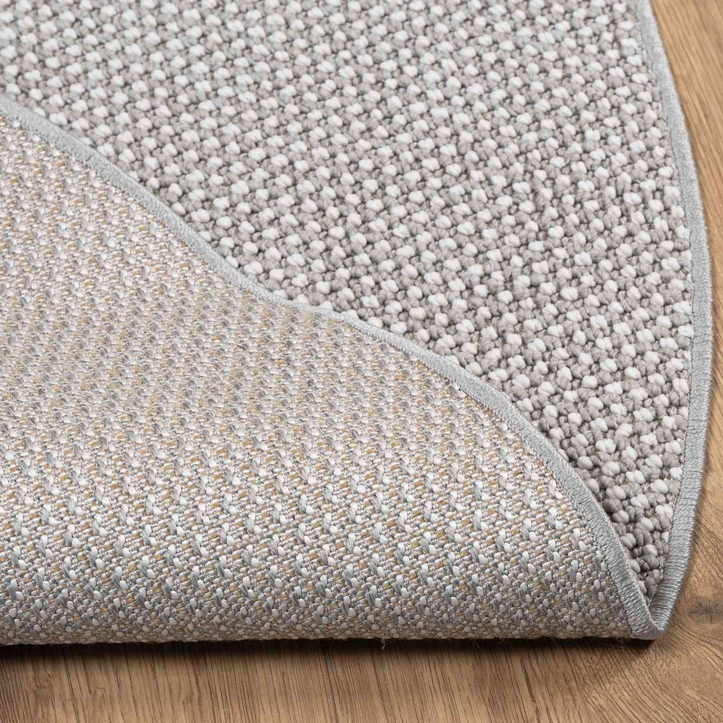 Indendørs tæppe LUGO Creme og grå Ø 160 CM Polyester