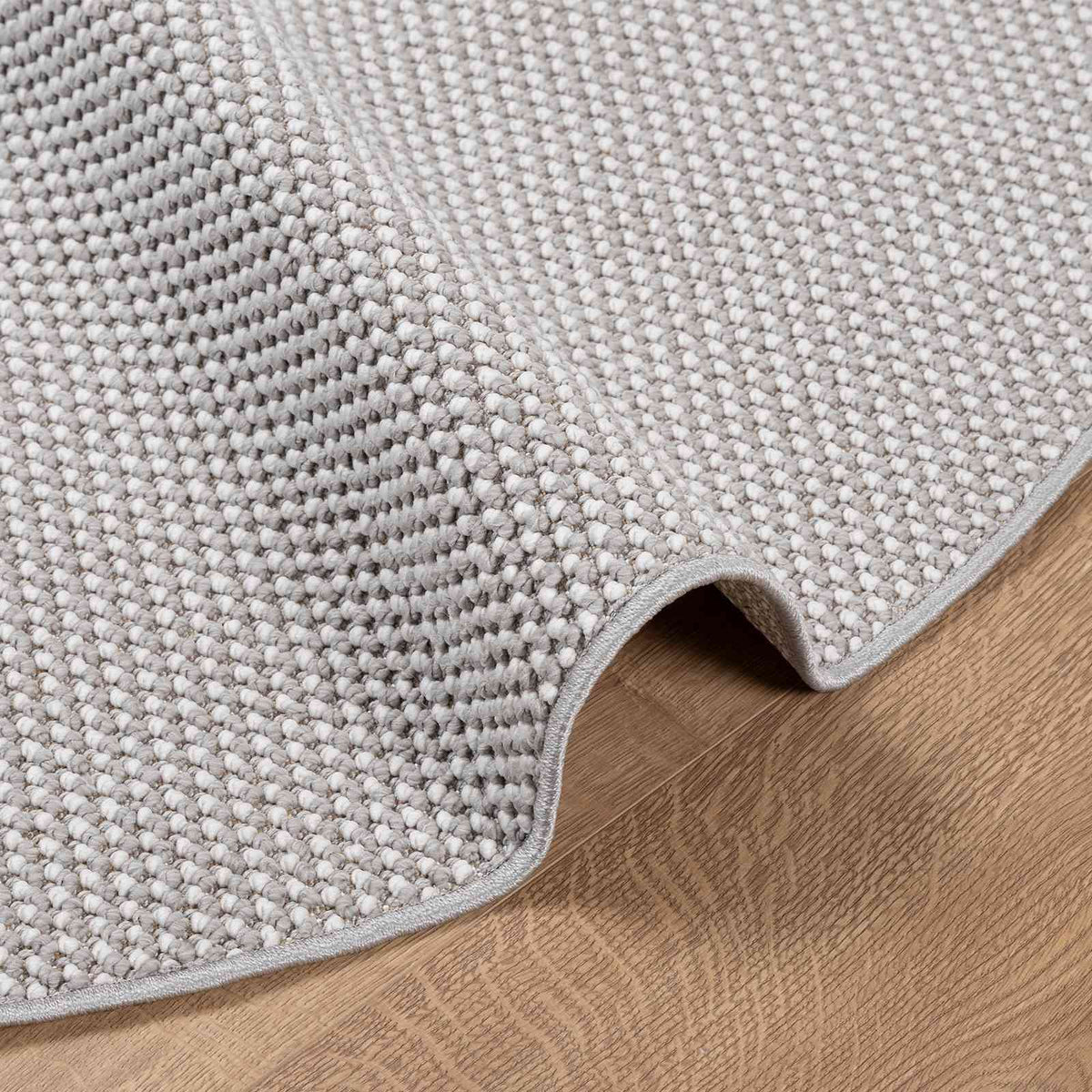 Indendørs tæppe LUGO Creme og grå Ø 160 CM Polyester