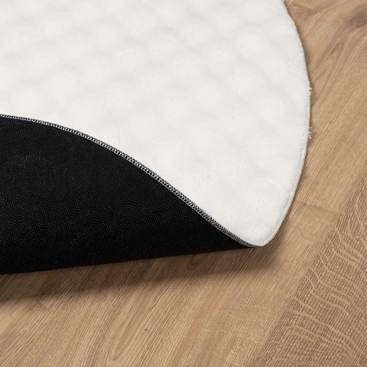 Områdetæpper Rund SIROLO Cremefarvet Ø 120 CM Polyester