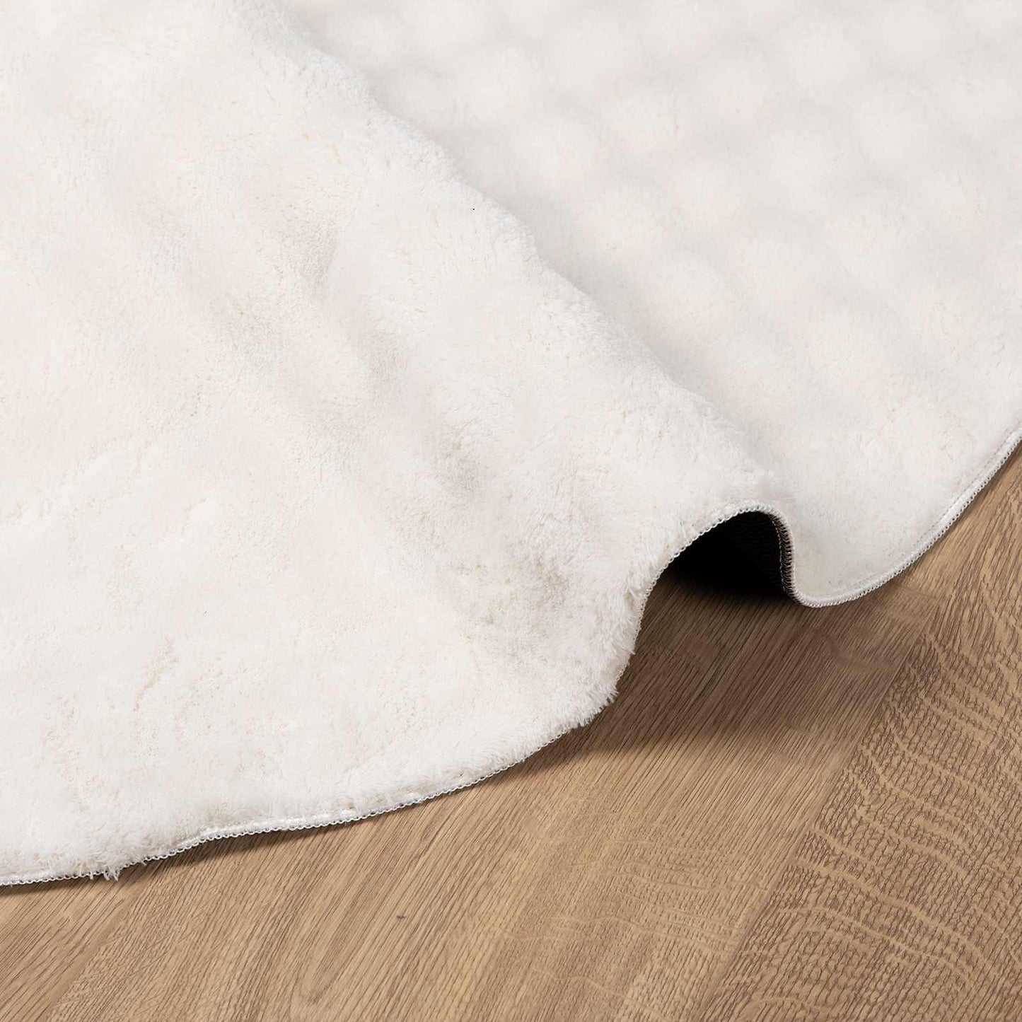 Områdetæpper Rund SIROLO Cremefarvet Ø 120 CM Polyester