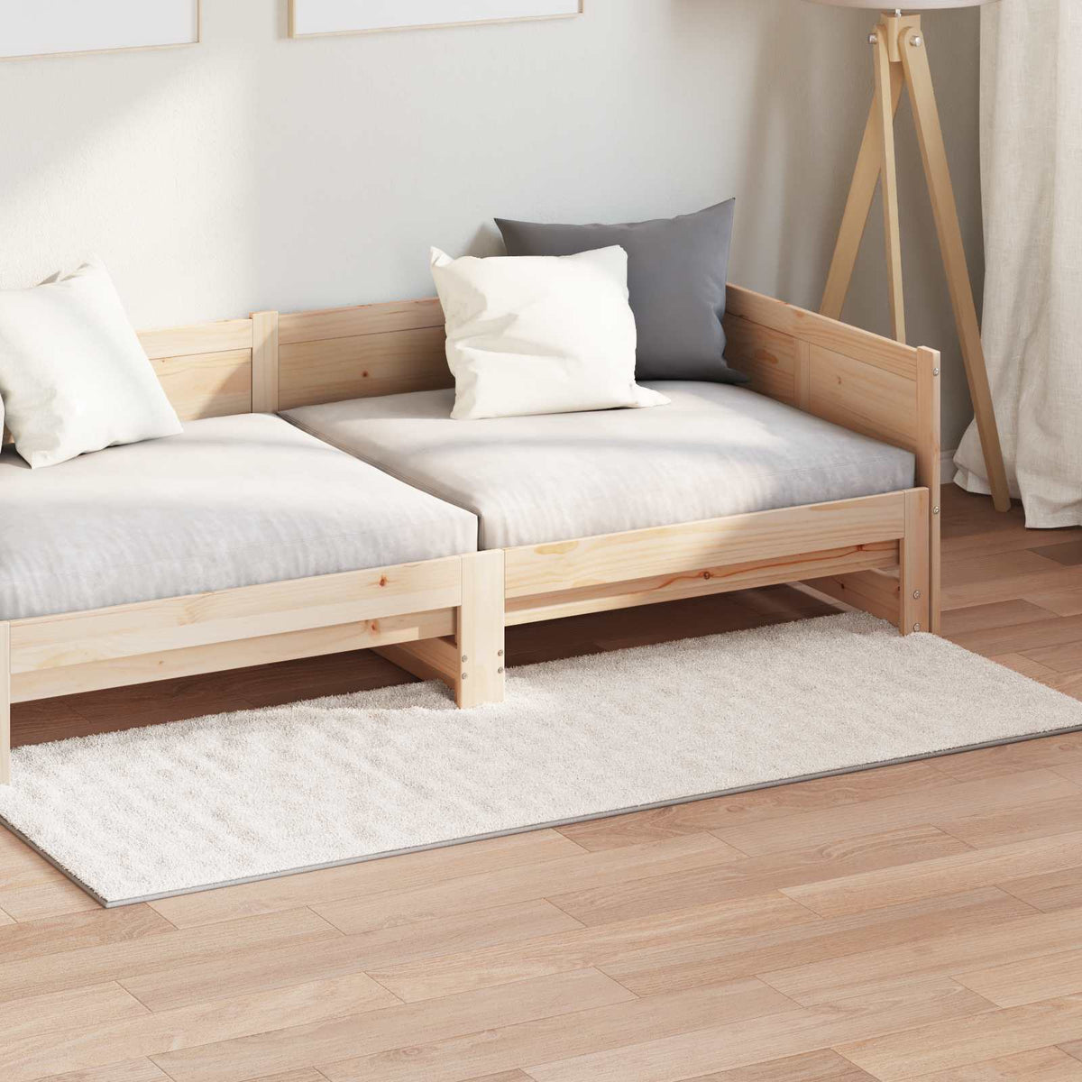 Områdetæpper Rektangulær SIROLO Beige 200 x 80 cm Polyester