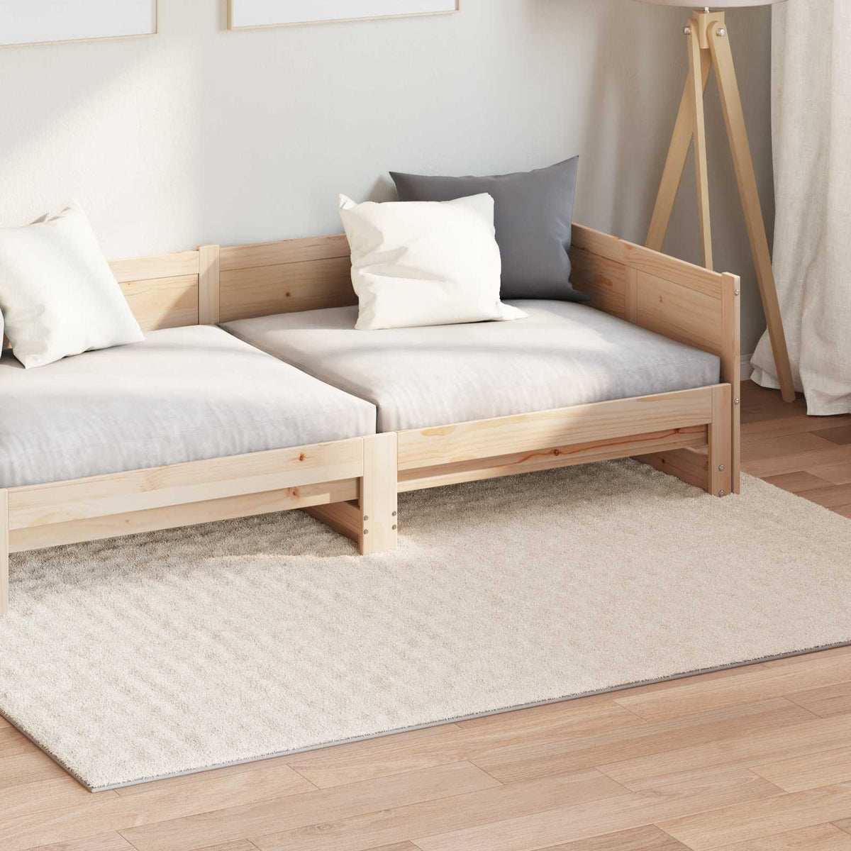 Områdetæpper Rektangulær SIROLO Beige 170 x 120 cm Polyester